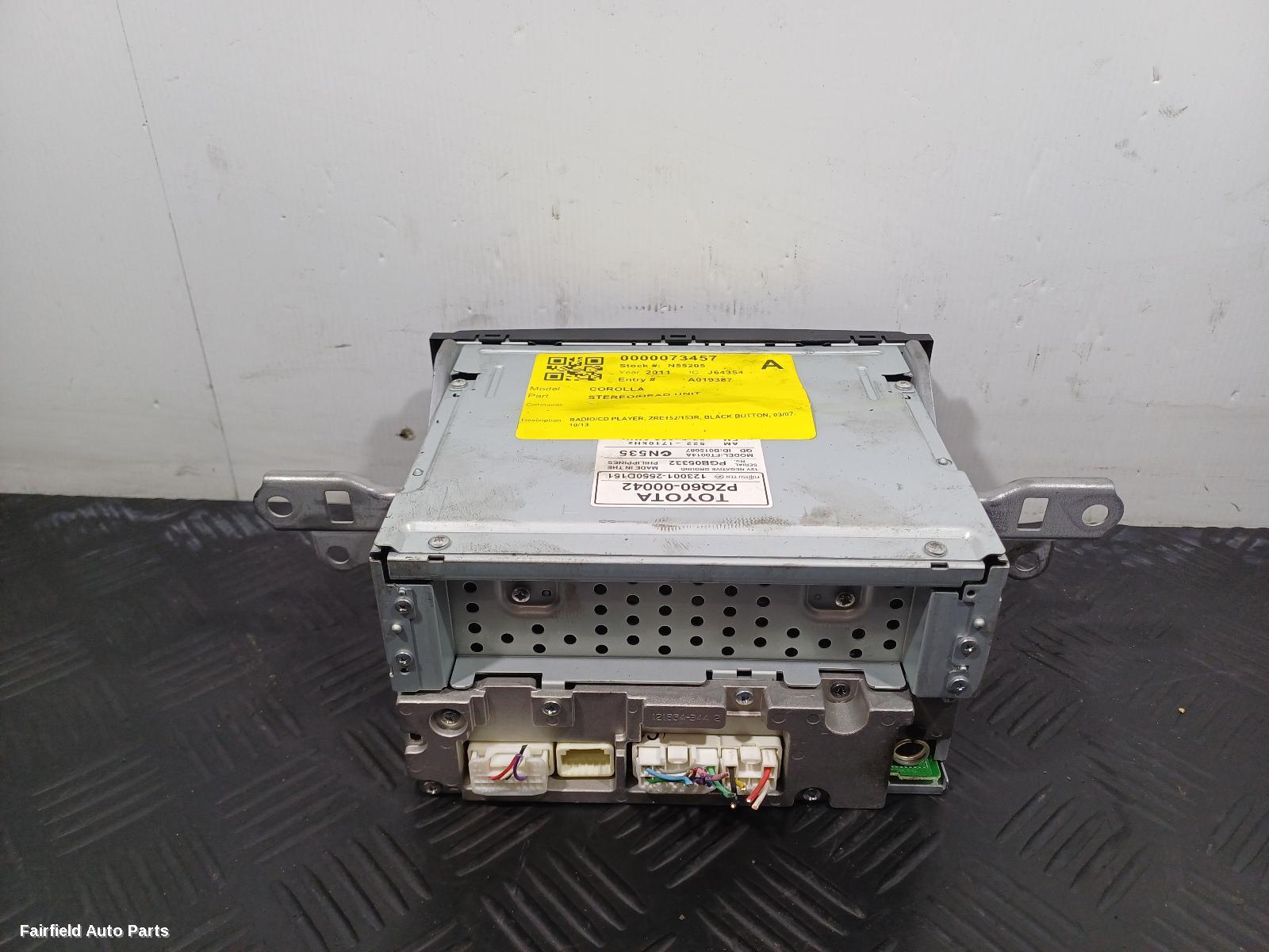 2007-2013 Toyota Corolla Radio Cd Dvd Sat Tv