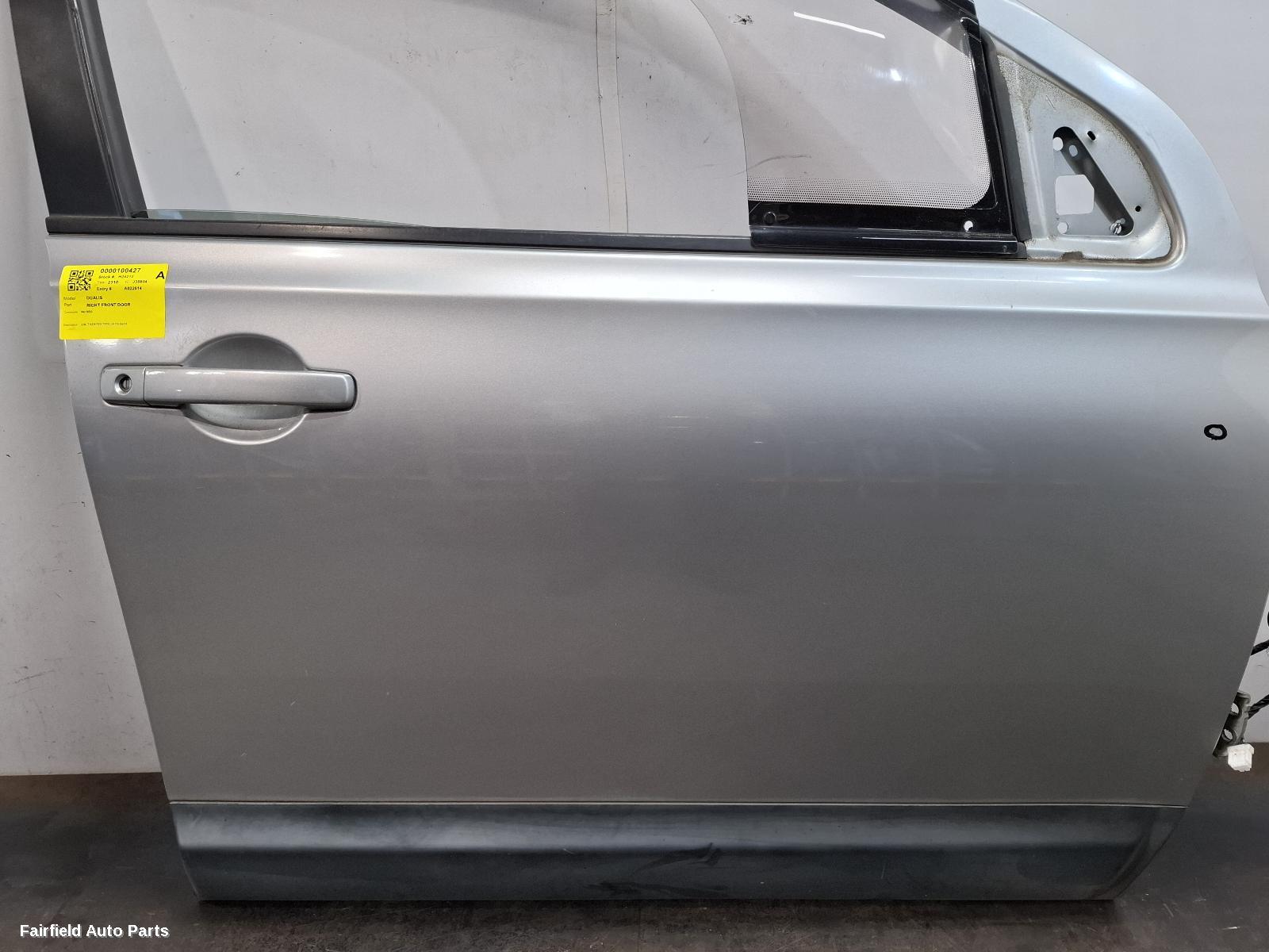 2010-2014 Nissan Dualis Right Front Door