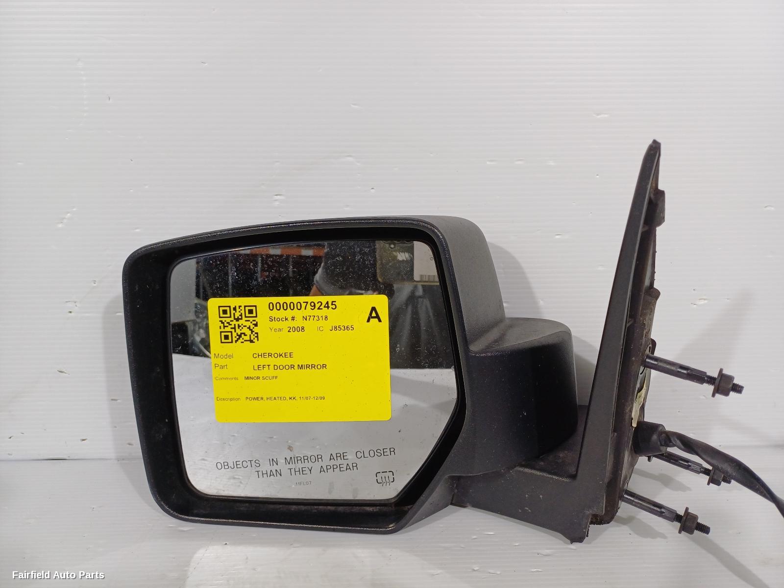 2007-2009 Jeep Cherokee Left Door Mirror