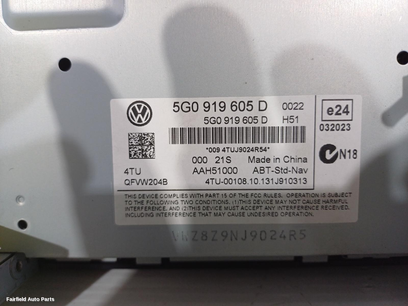 2012-2017 Volkswagen Golf Radio Cd Dvd Sat Tv