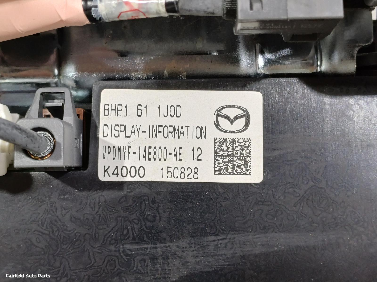 2013-2019 Mazda 3 Radio Cd Dvd Sat Tv