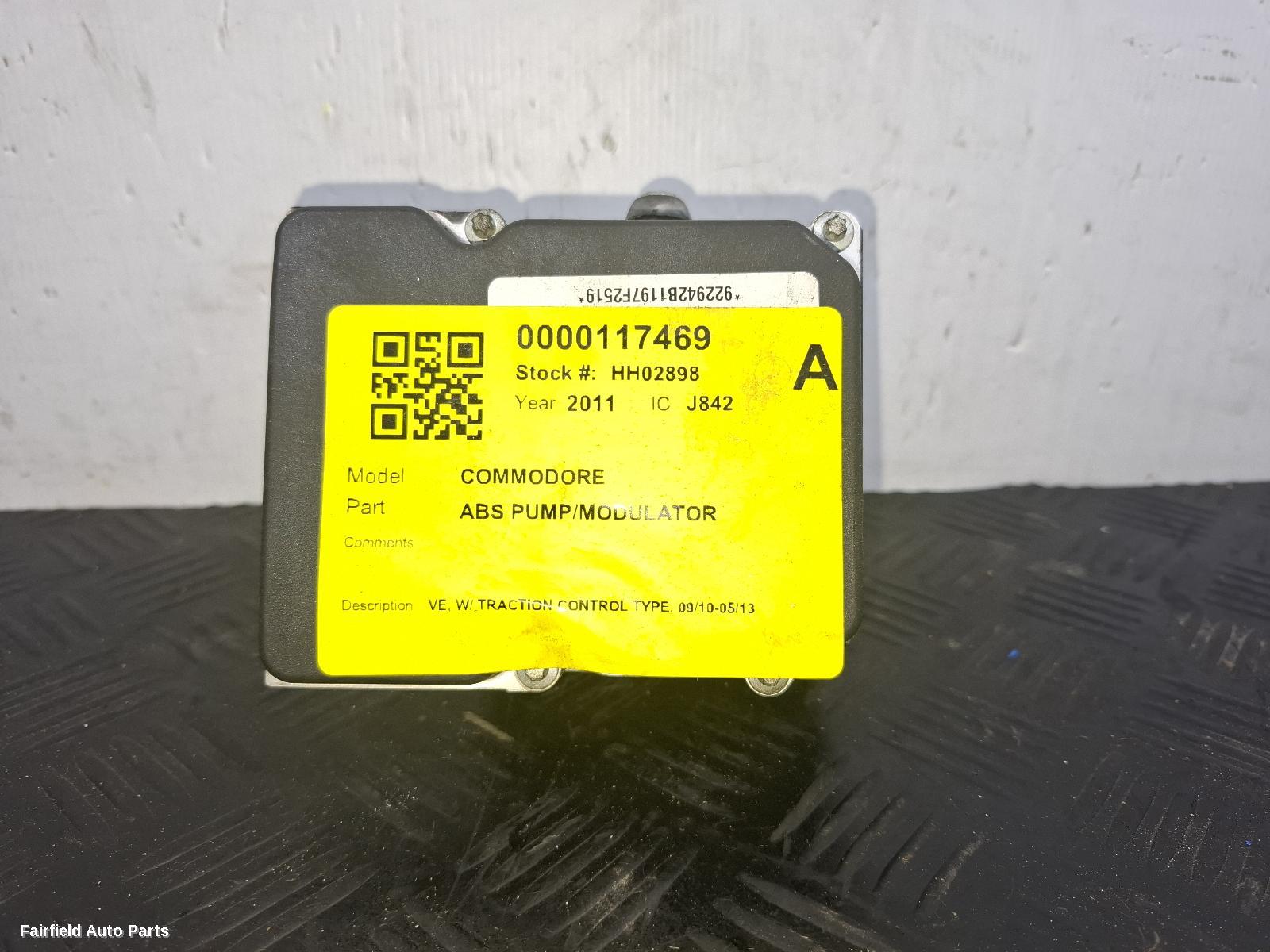 2010-2013 Holden Commodore Abs Pump Modulator