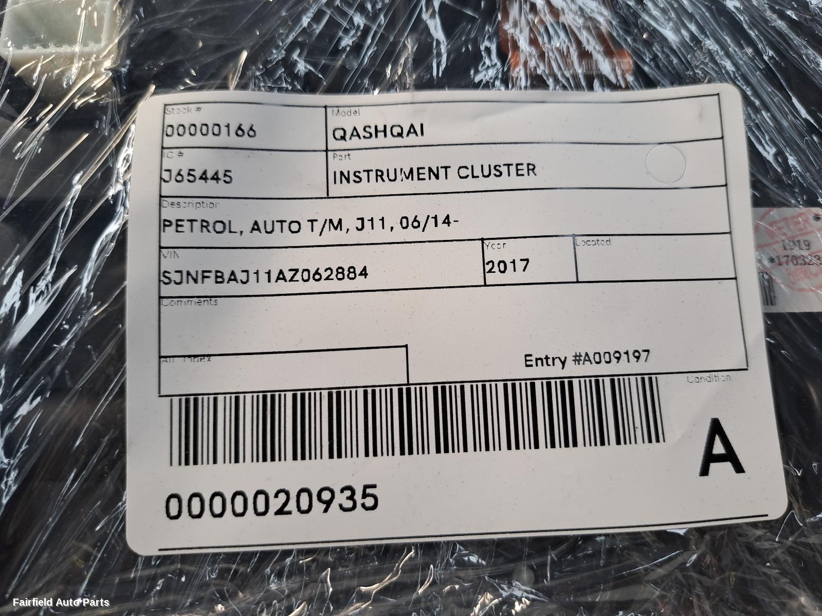 2014-2021 Nissan Qashqai Instrument Cluster