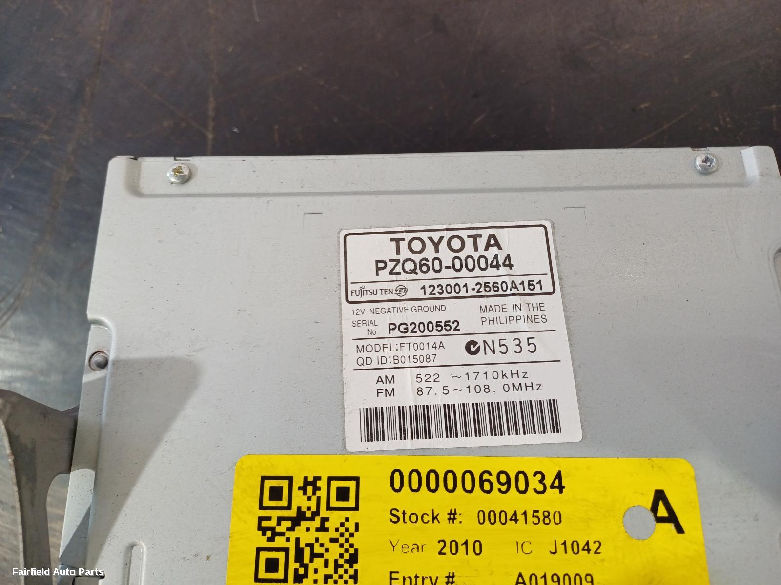2005-2016 Toyota Yaris Radio Cd Dvd Sat Tv