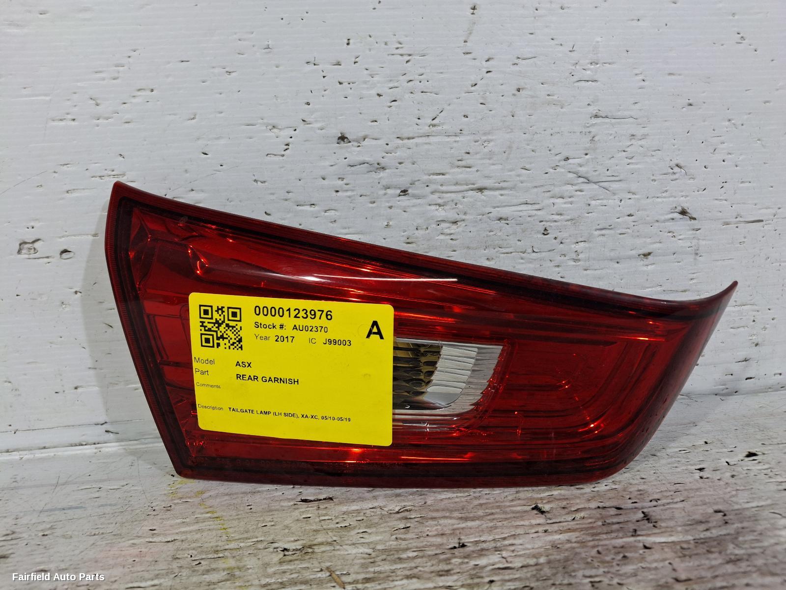 2010-2019 Mitsubishi Asx Rear Garnish