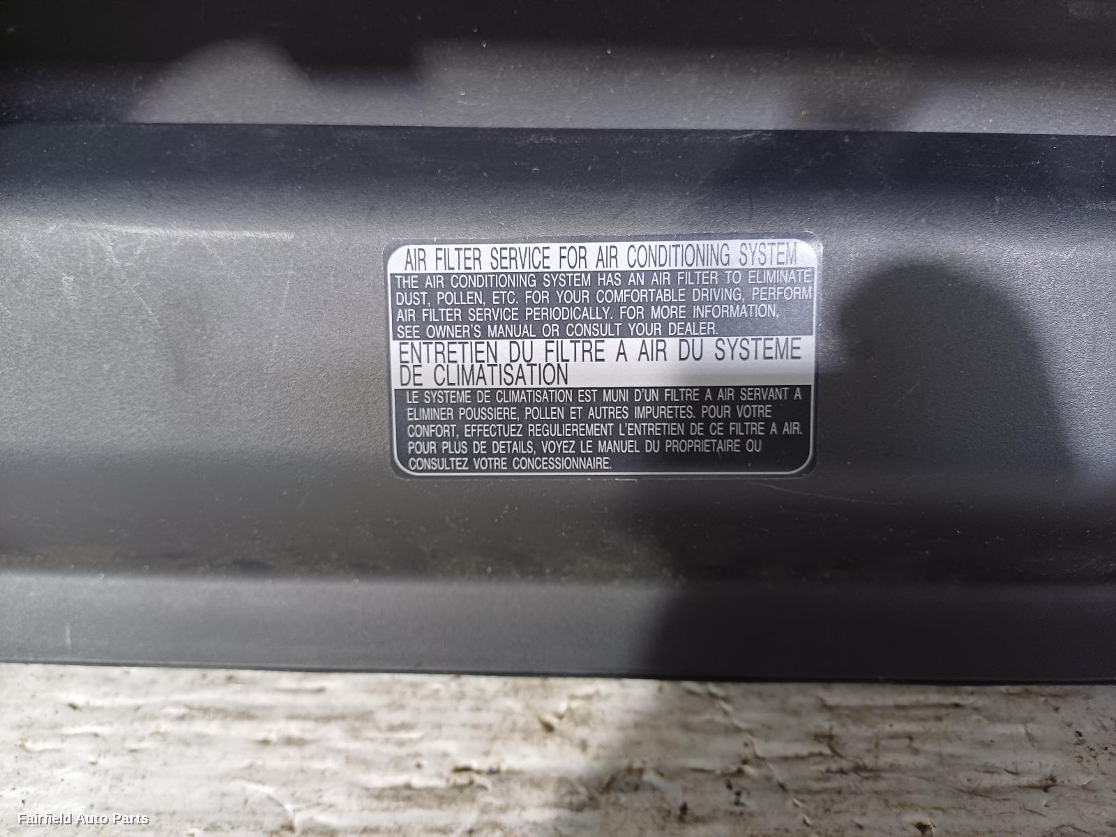 2007-2012 Toyota Corolla Glove Box
