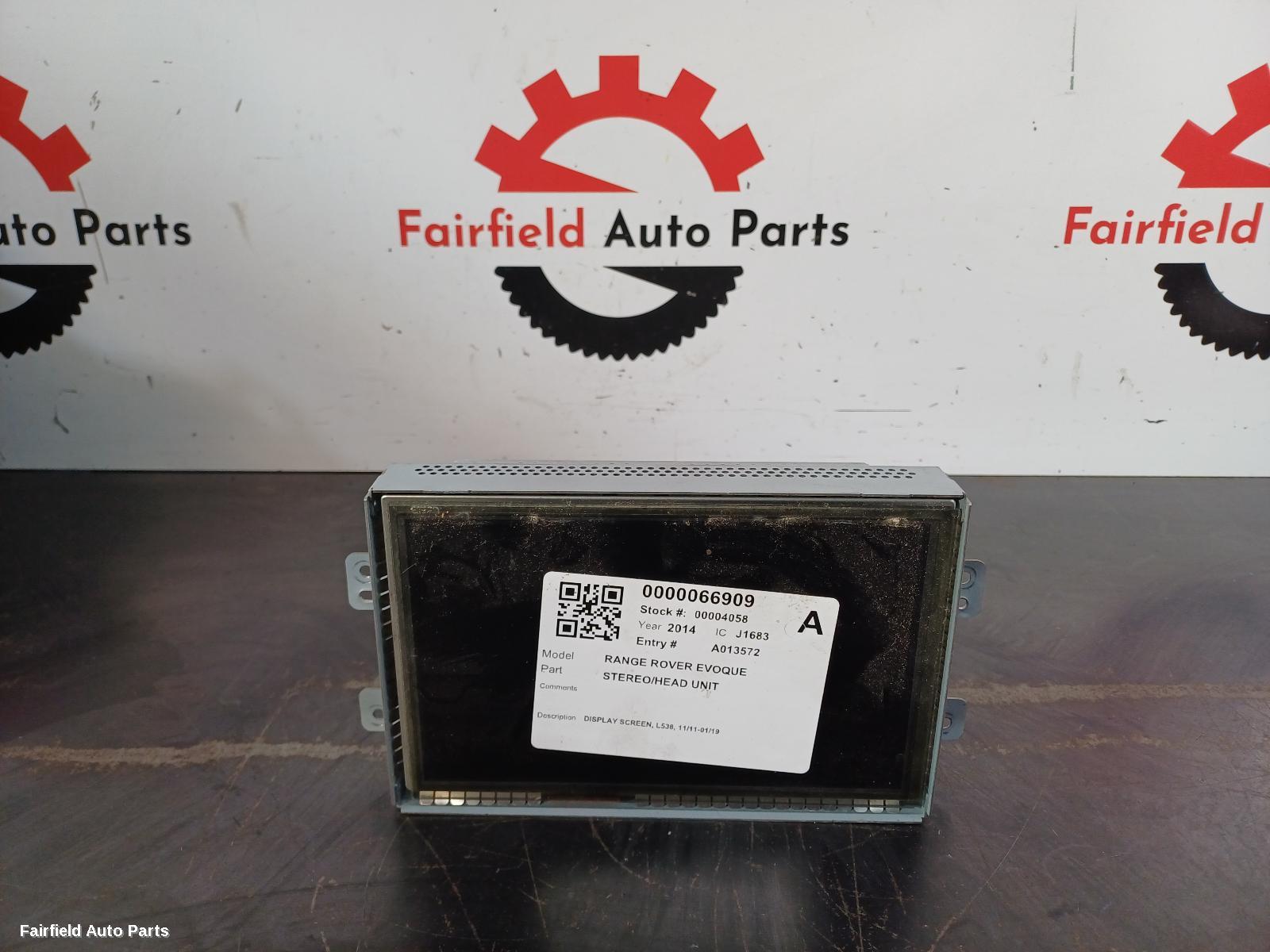 2011-2019 Land Rover Rangerover Evoque Radio Cd Dvd Sat Tv