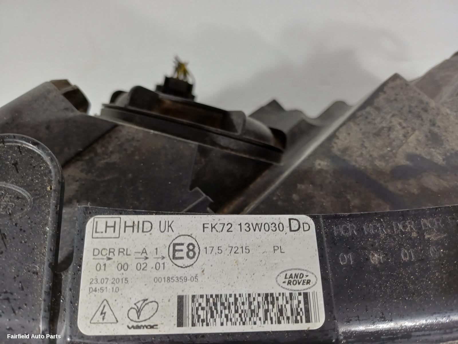 2015-2019 Land Rover Discovery Sport Left Headlamp