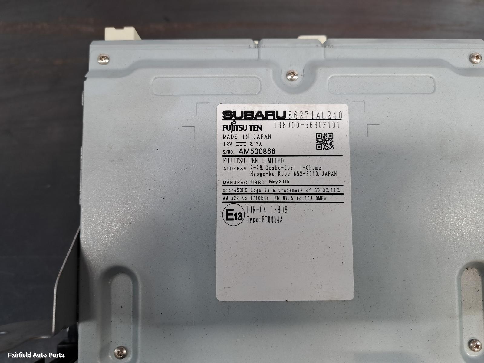 2014-2017 Subaru Liberty Radio Cd Dvd Sat Tv