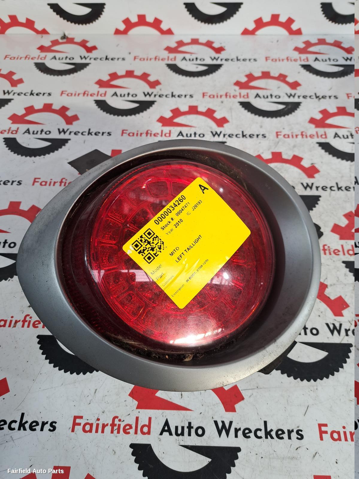 2009-2016 Alfa Romeo Mito Left Taillight