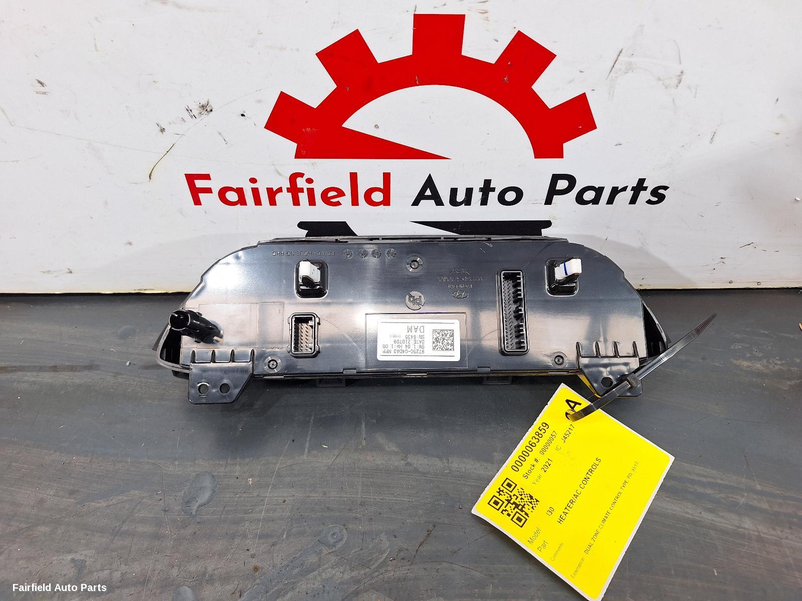 2017-2025 Hyundai I30 Heater Ac Controls