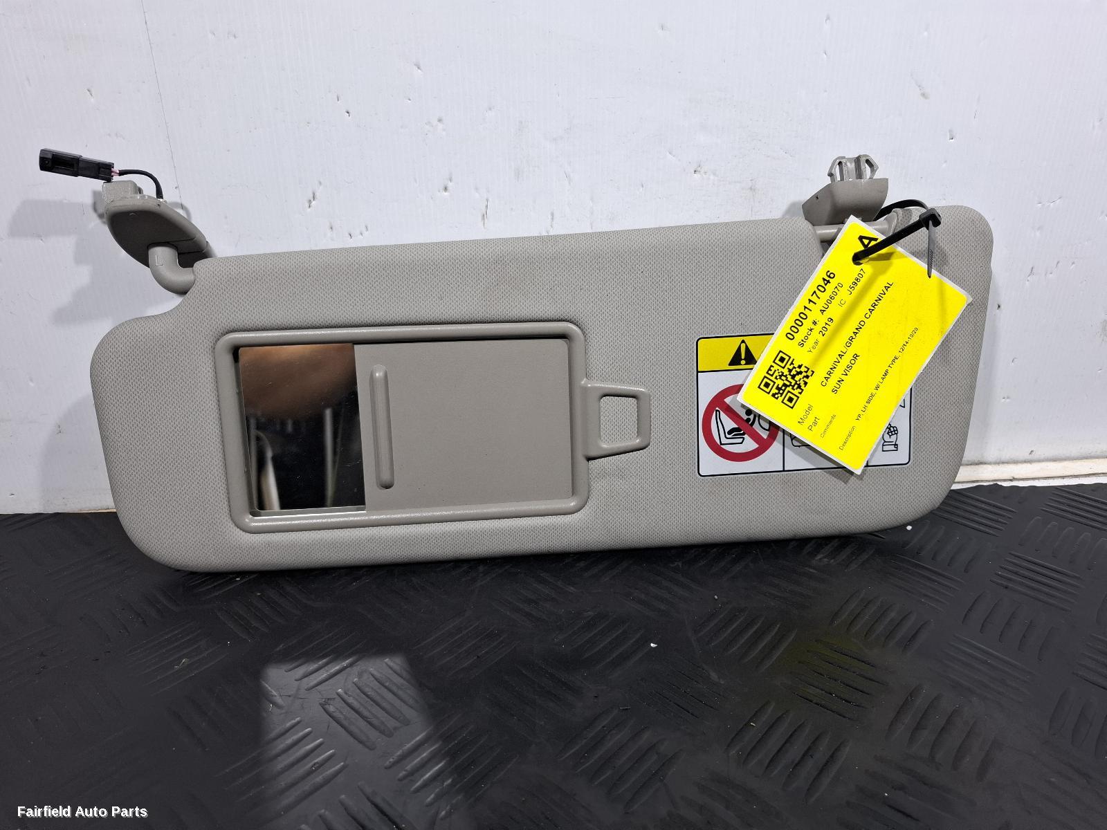 2014-2020 Kia Carnival/grand Carnival Sunvisor