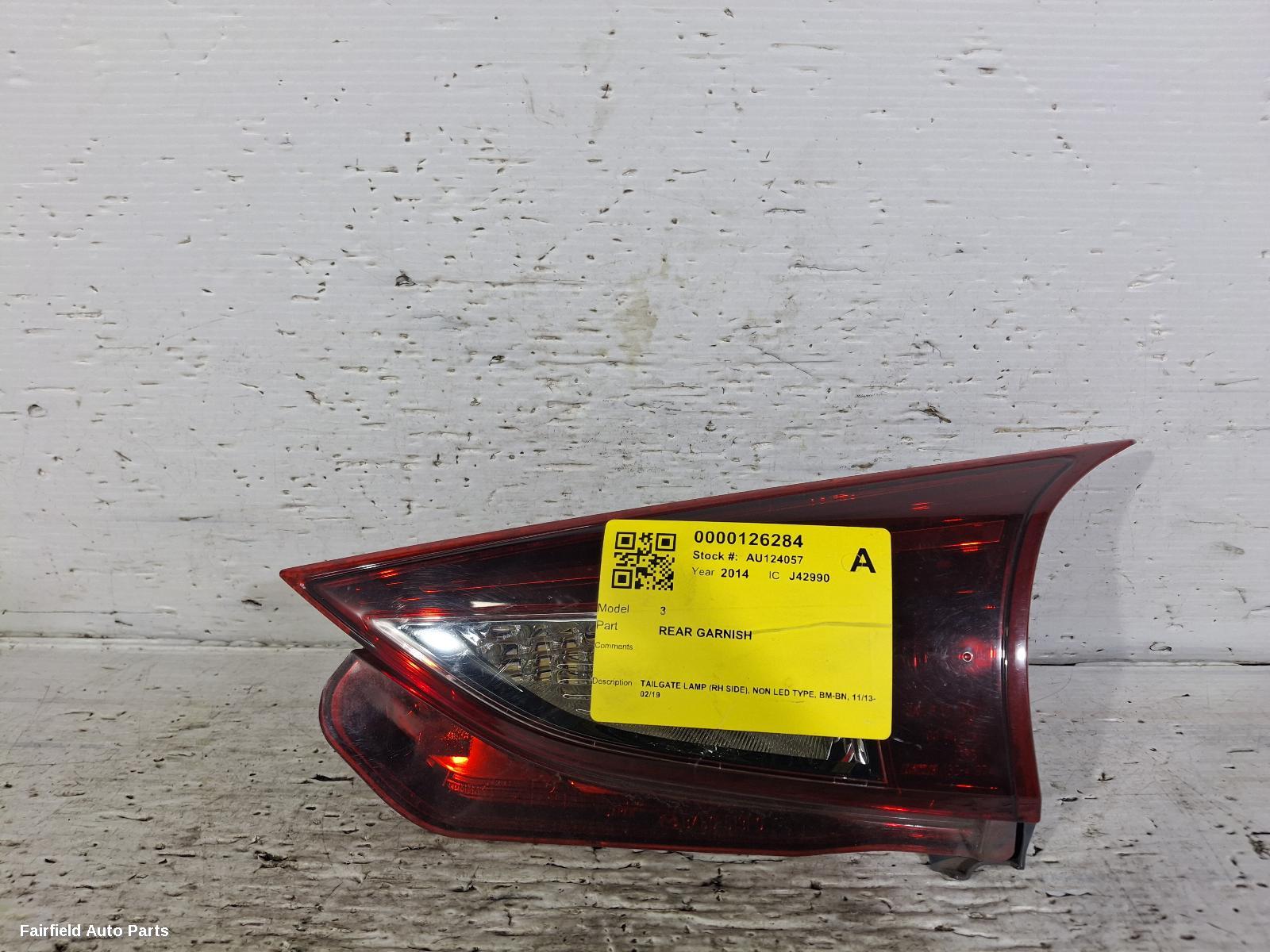 2013-2019 Mazda 3 Rear Garnish