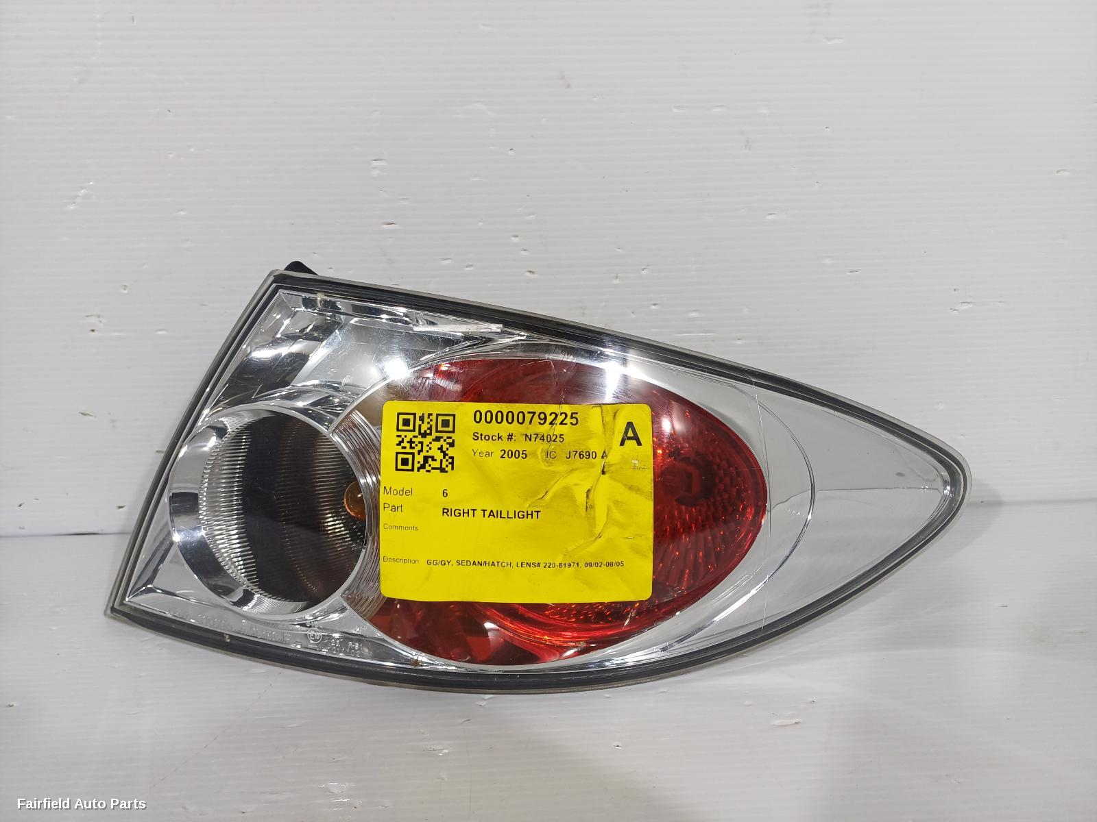 2002-2005 Mazda 6 Right Taillight