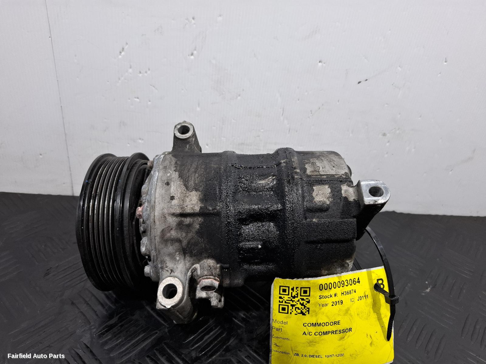 2017-2020 Holden Commodore A C Compressor