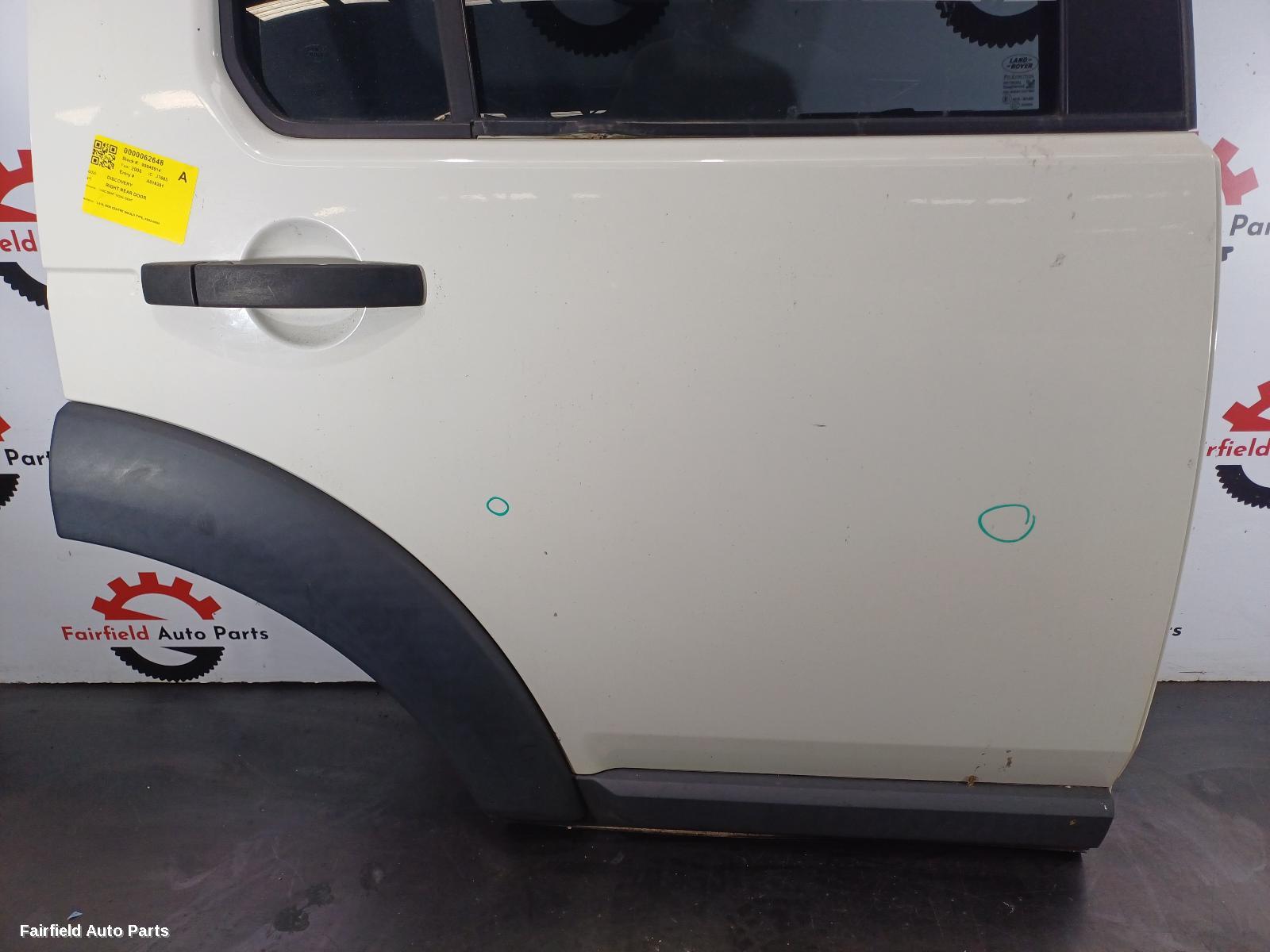2005-2009 Land Rover Discovery Right Rear Door Sliding