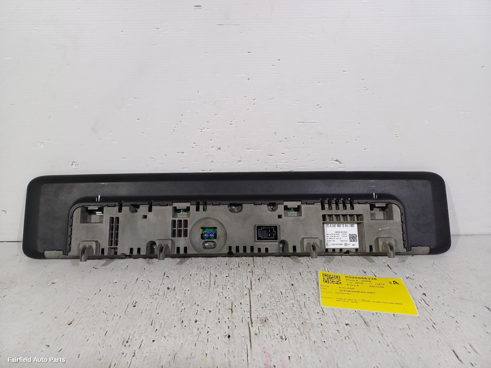 2018-2023 Mercedes A Class Radio Cd Dvd Sat Tv