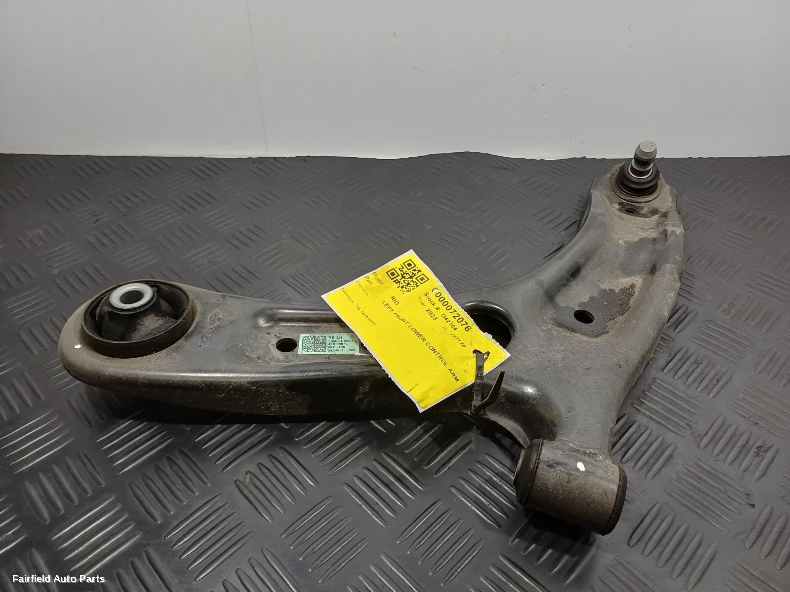 2016-2023 Kia Rio Left Front Lower Control Arm