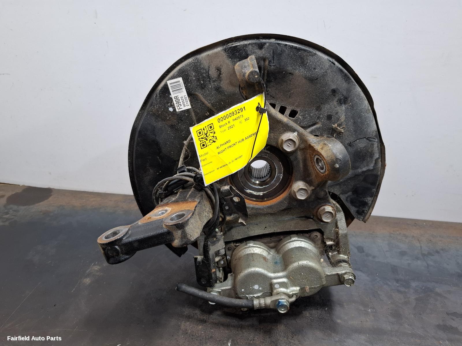 2015-2022 Toyota Alphard Right Front Hub Assembly