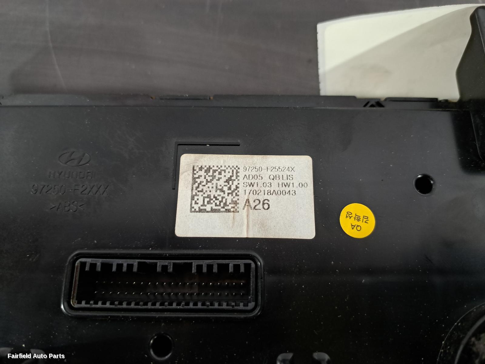 2015-2018 Hyundai Elantra Heater Ac Controls