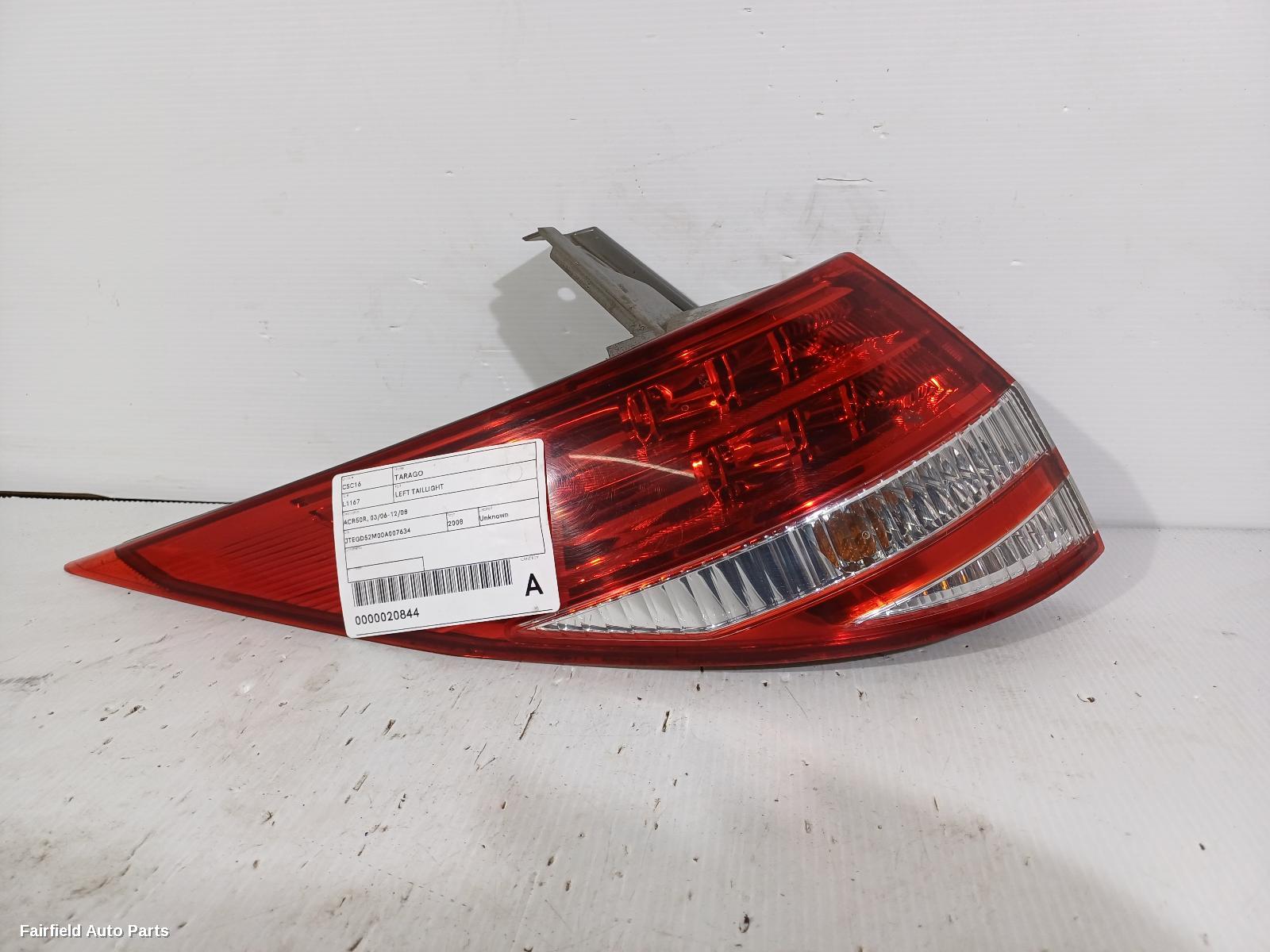 2006-2008 Toyota Tarago Left Taillight