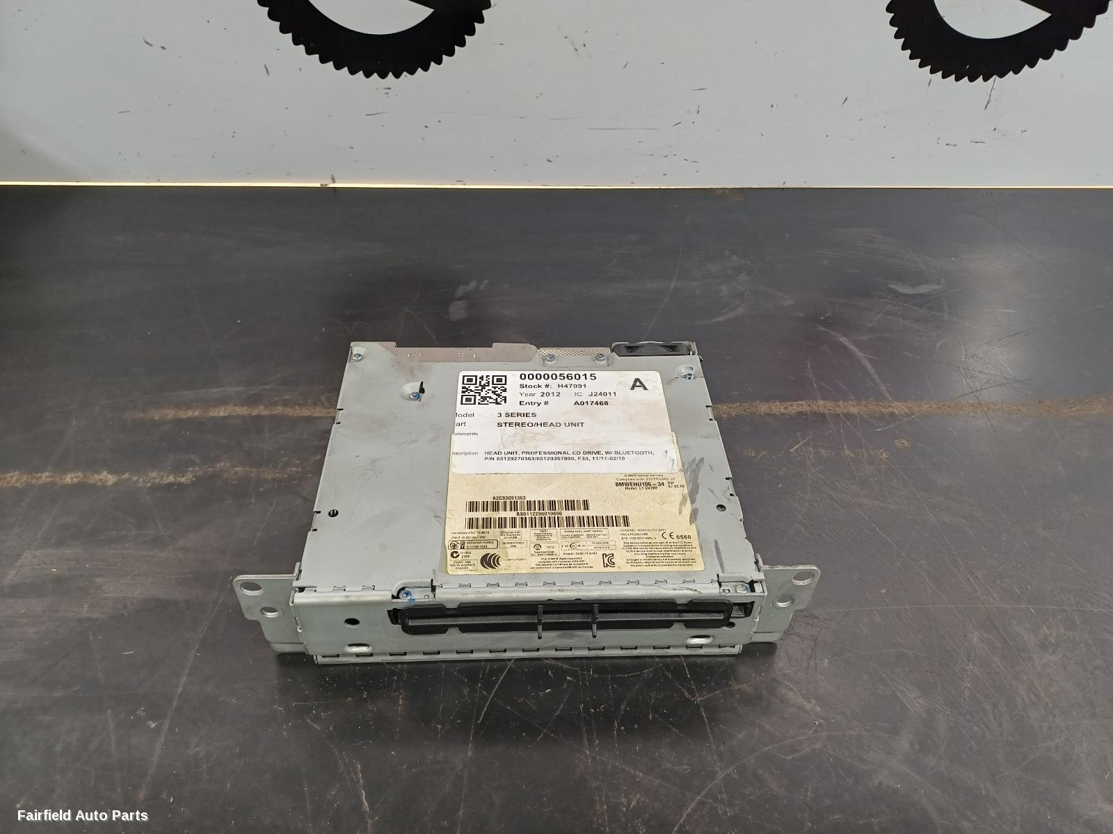 2011-2019 Bmw 3 Series Radio Cd Dvd Sat Tv