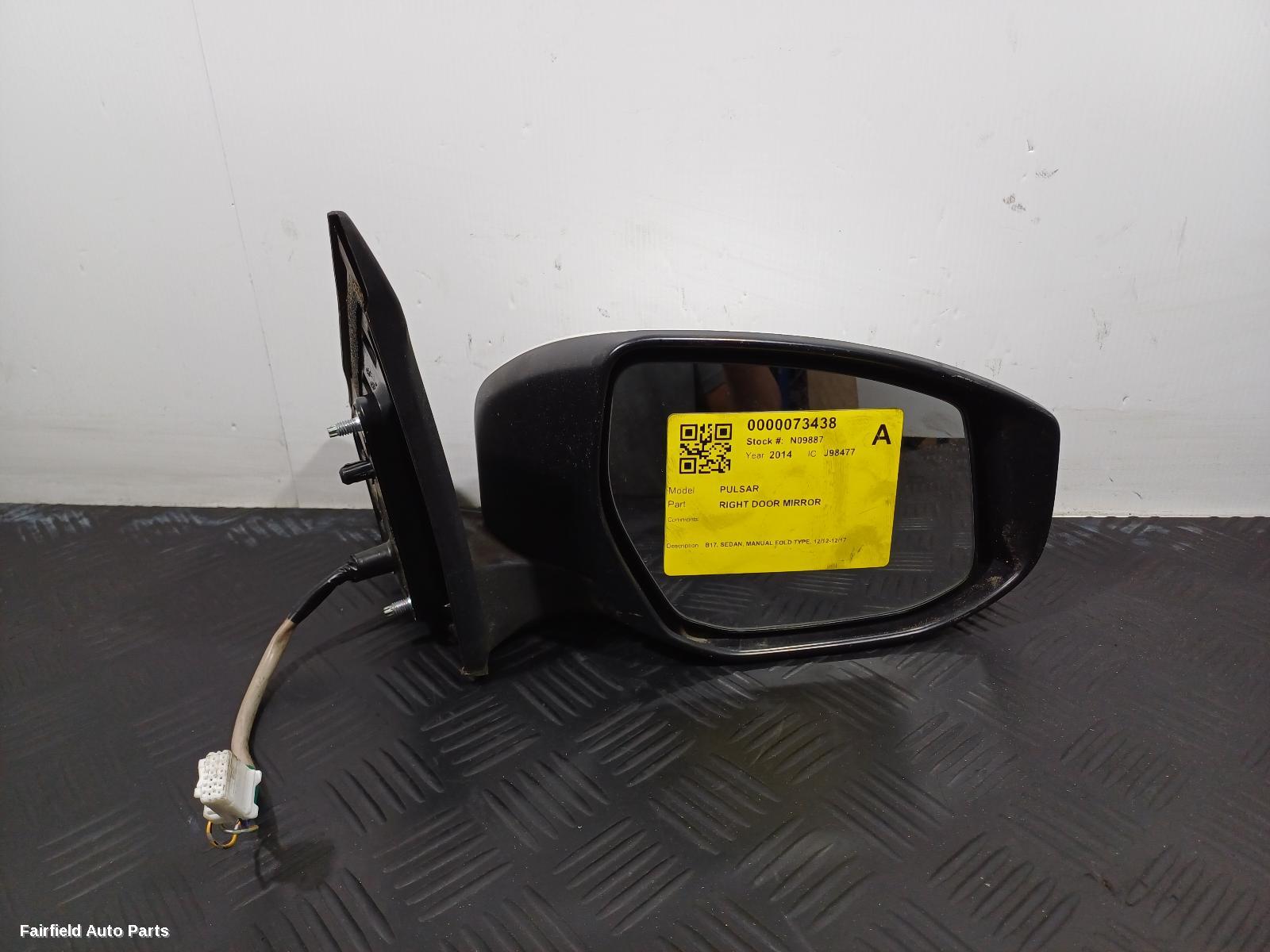 2012-2017 Nissan Pulsar Right Door Mirror