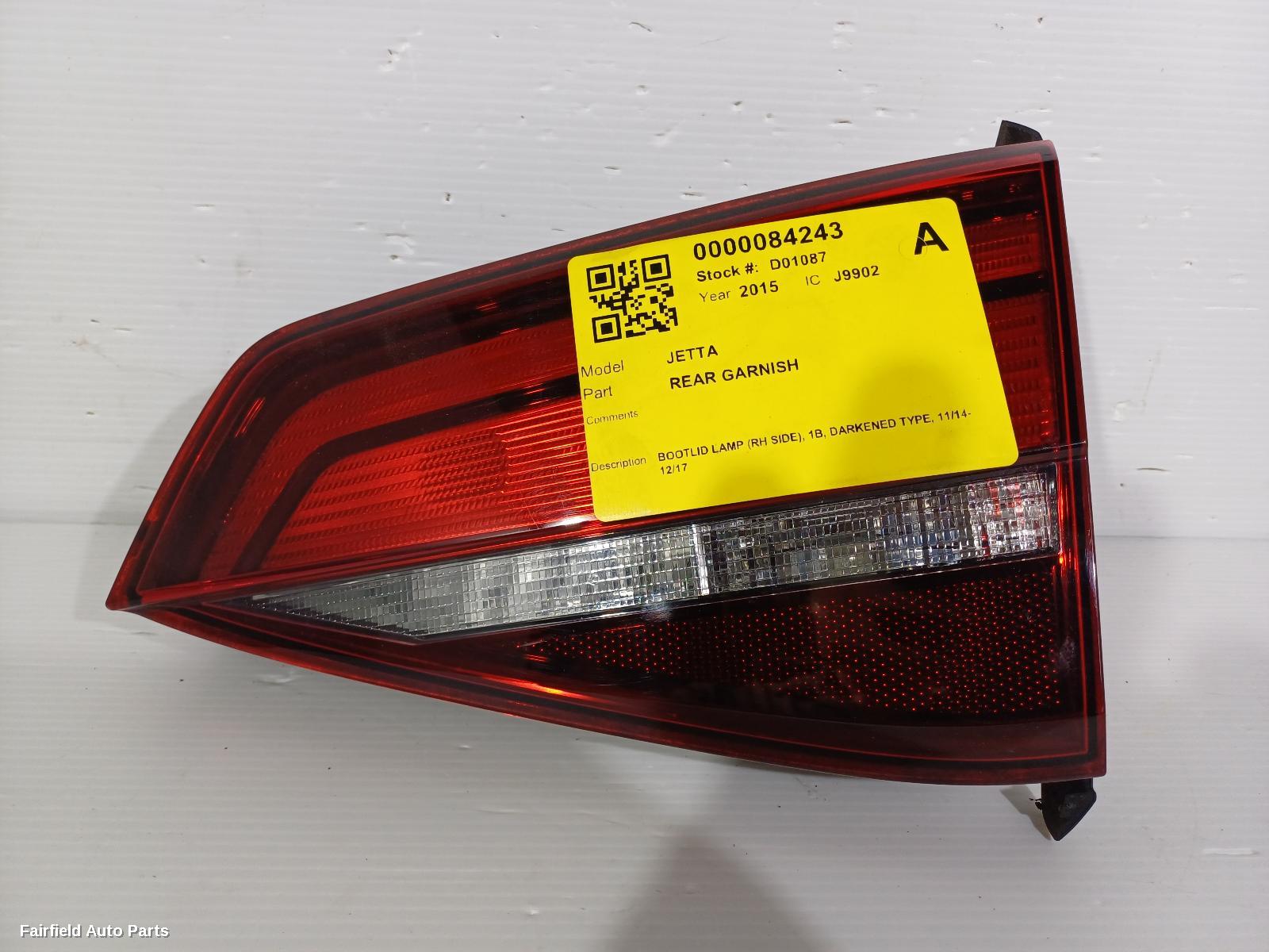 2014-2017 Volkswagen Jetta Rear Garnish