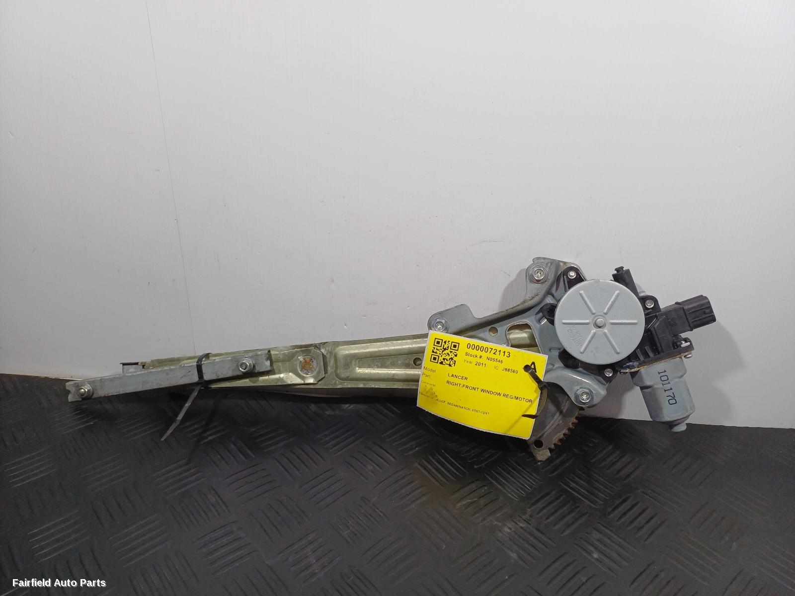 2007-2017 Mitsubishi Lancer Right Front Window Reg Motor