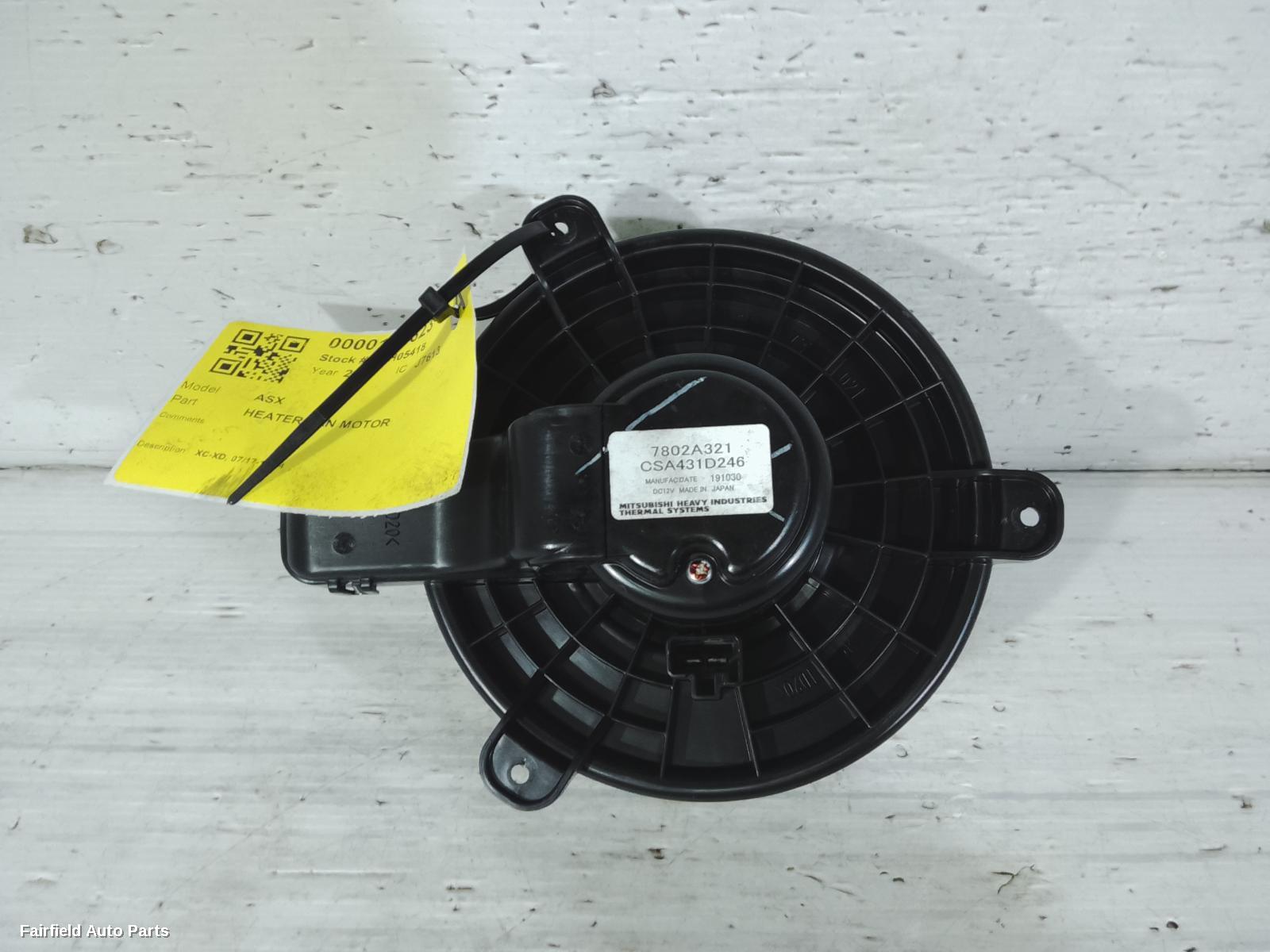 2017-2024 Mitsubishi Asx Heater Fan Motor