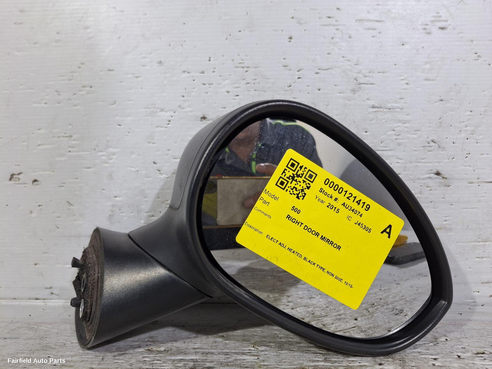 2015-2024 Fiat 500 Right Door Mirror