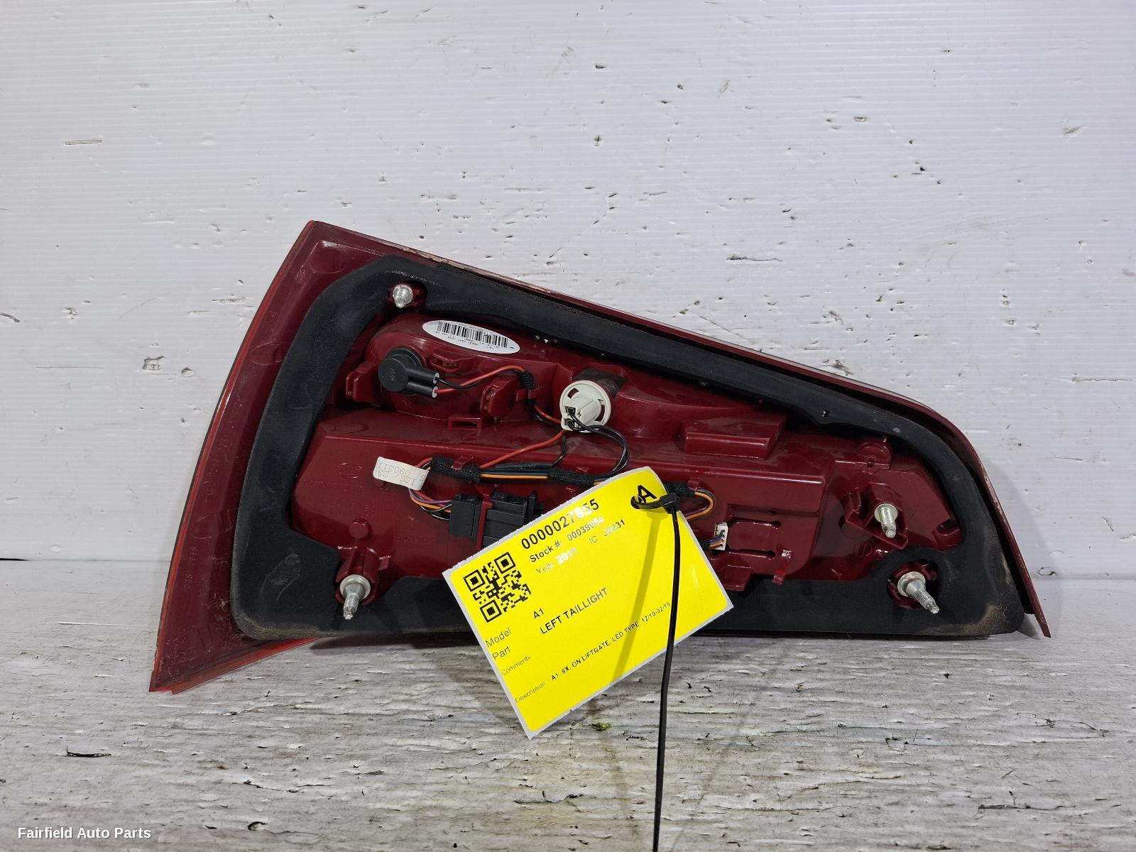 2010-2015 Audi A1 Left Taillight