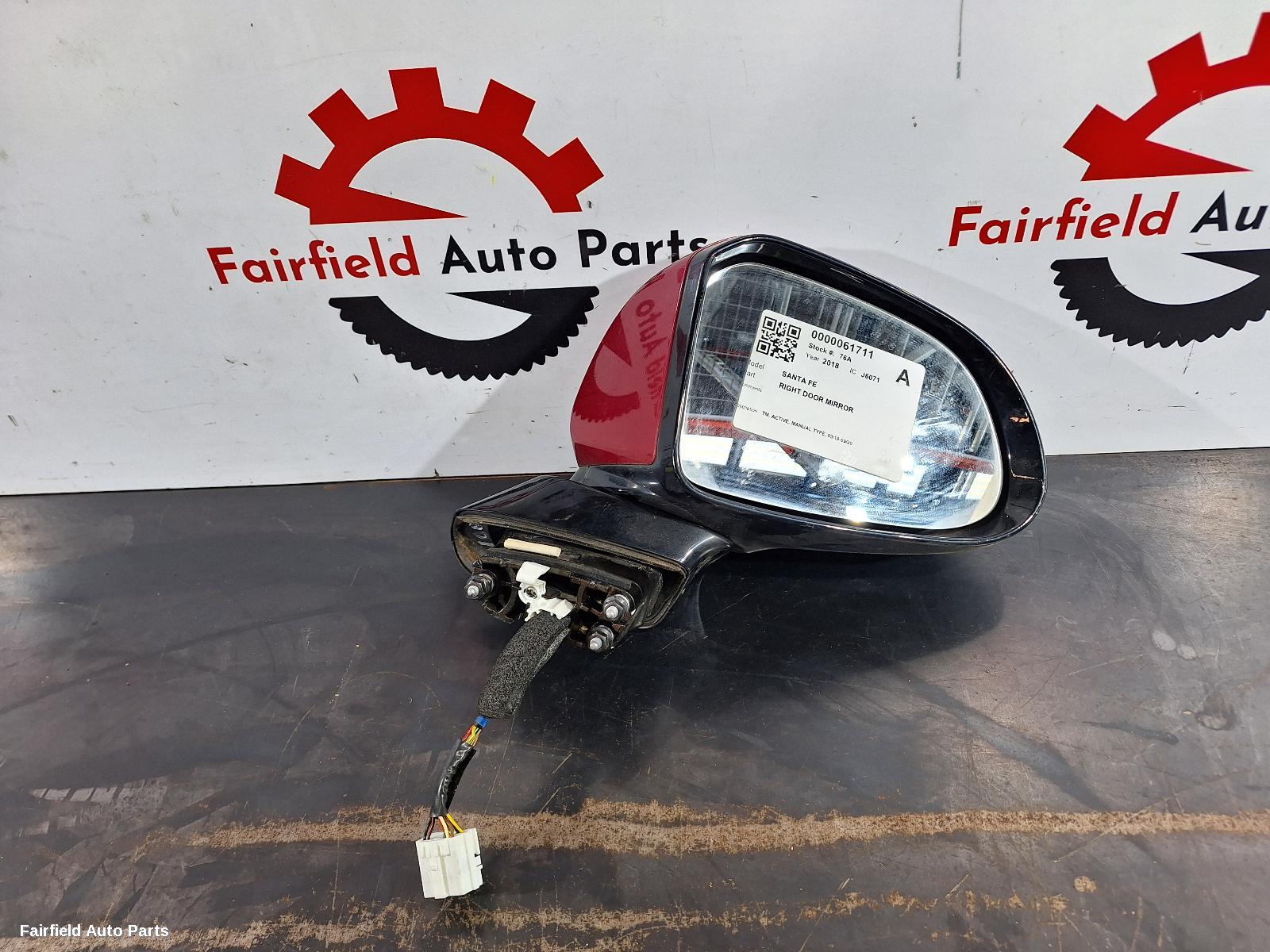 2018-2020 Hyundai Santa Fe Right Door Mirror