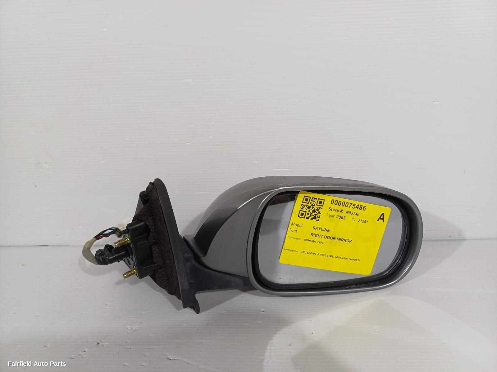 2001-2007 Nissan Skyline Right Door Mirror