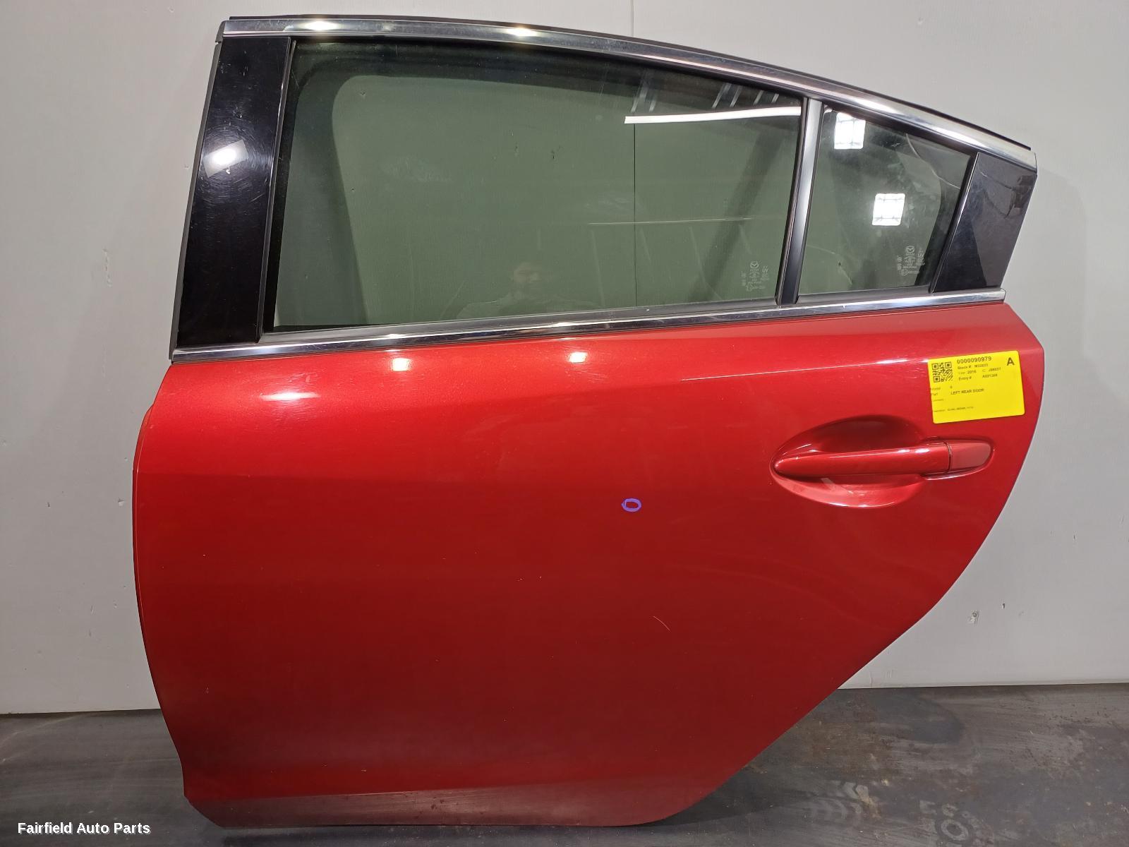 2012-2024 Mazda 6 Left Rear Door Sliding