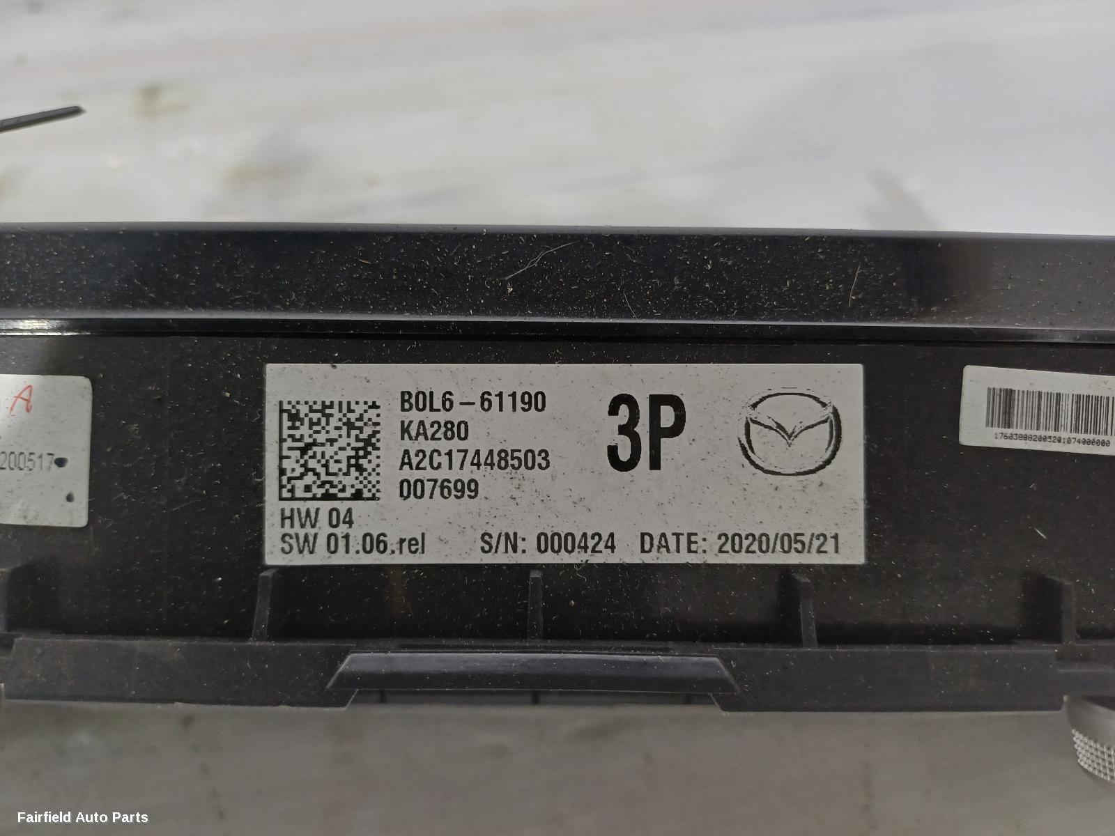 2019-2026 Mazda 3 Heater Ac Controls