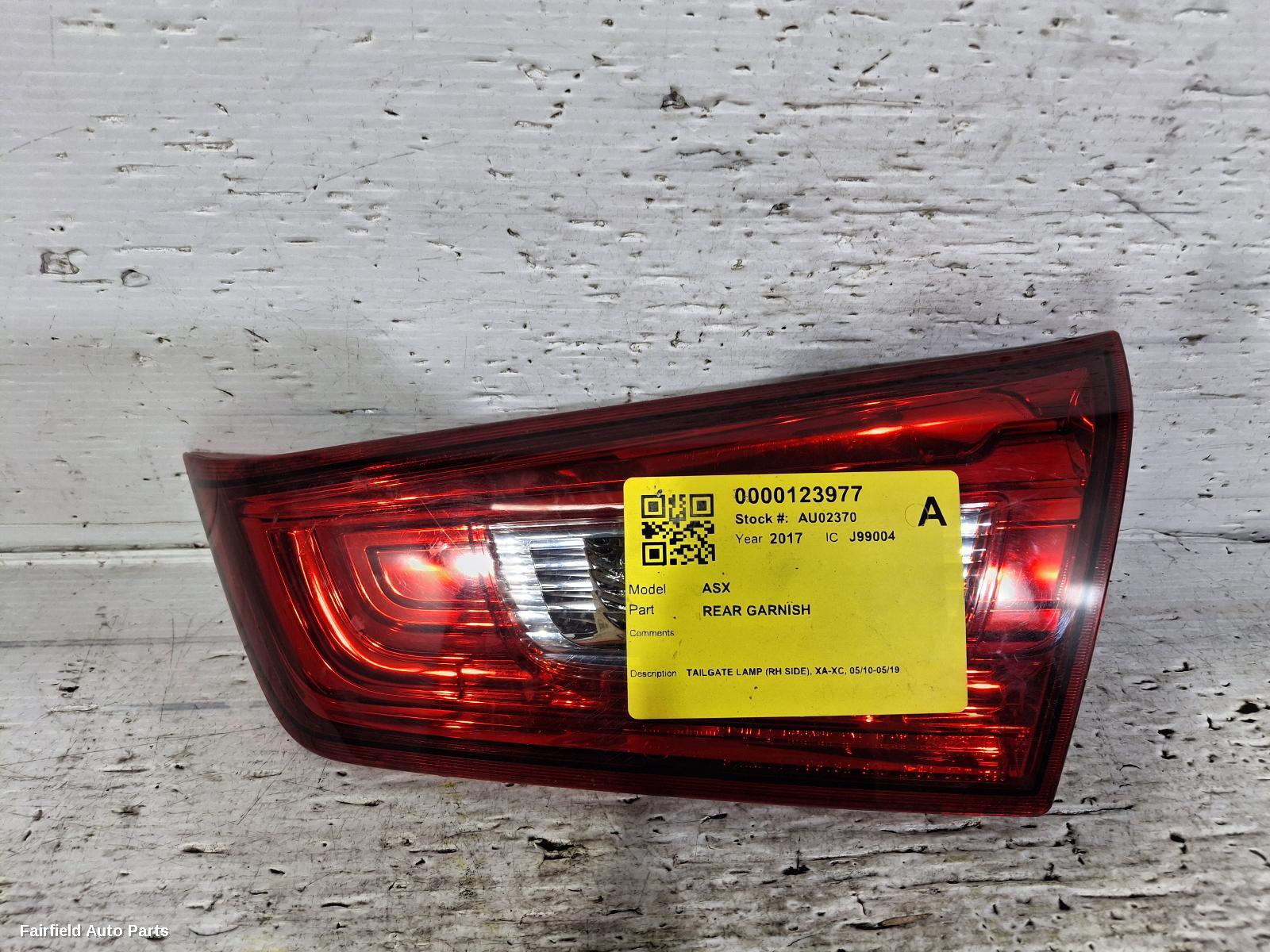 2010-2019 Mitsubishi Asx Rear Garnish