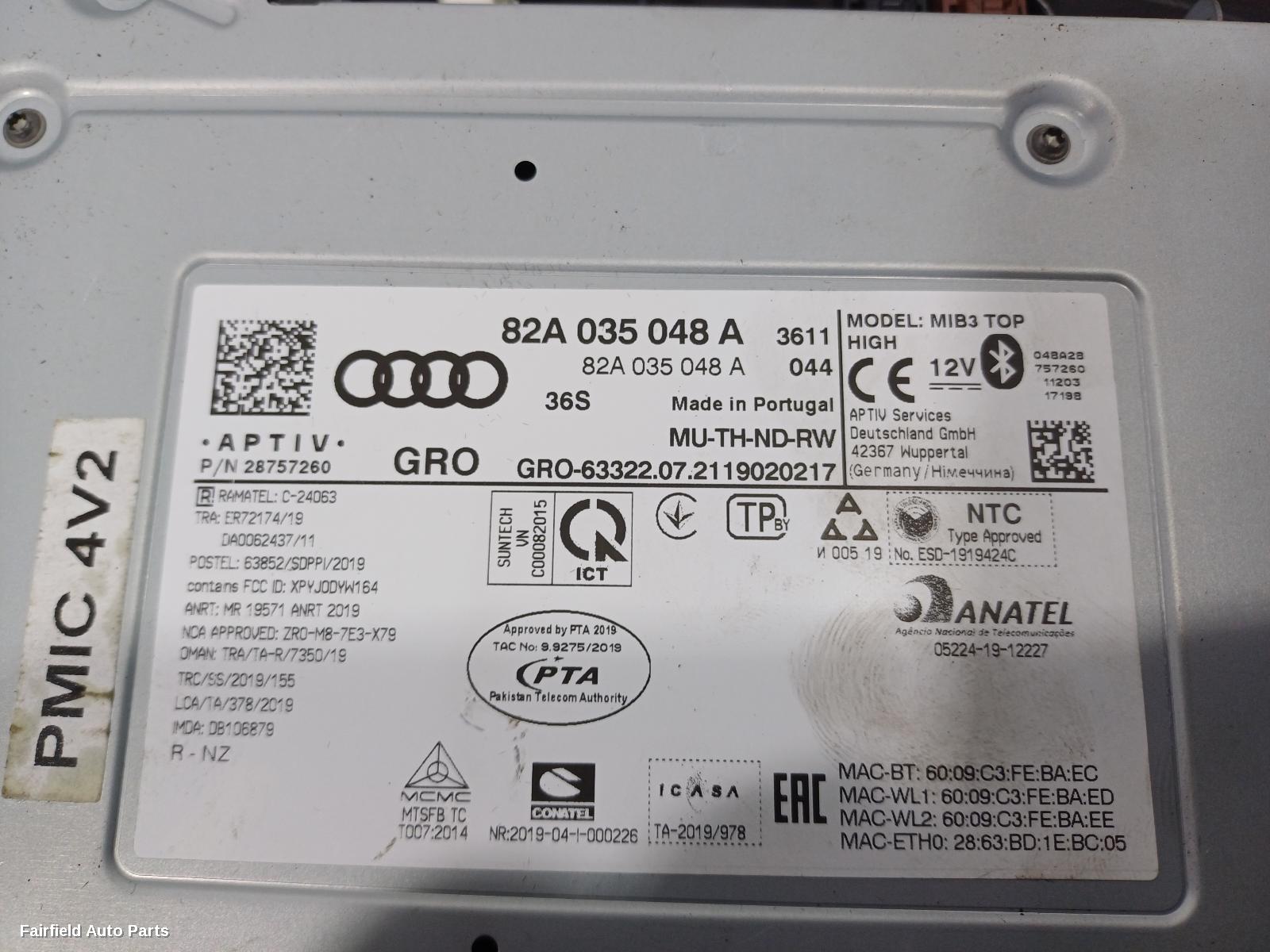 2019-2025 Audi Q3 Radio Cd Dvd Sat Tv