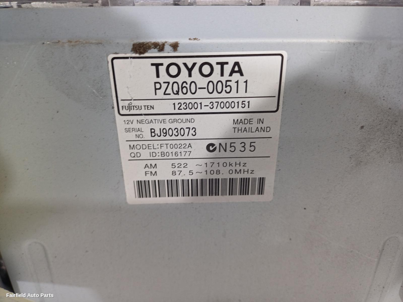 2012-2015 Toyota Corolla Radio Cd Dvd Sat Tv