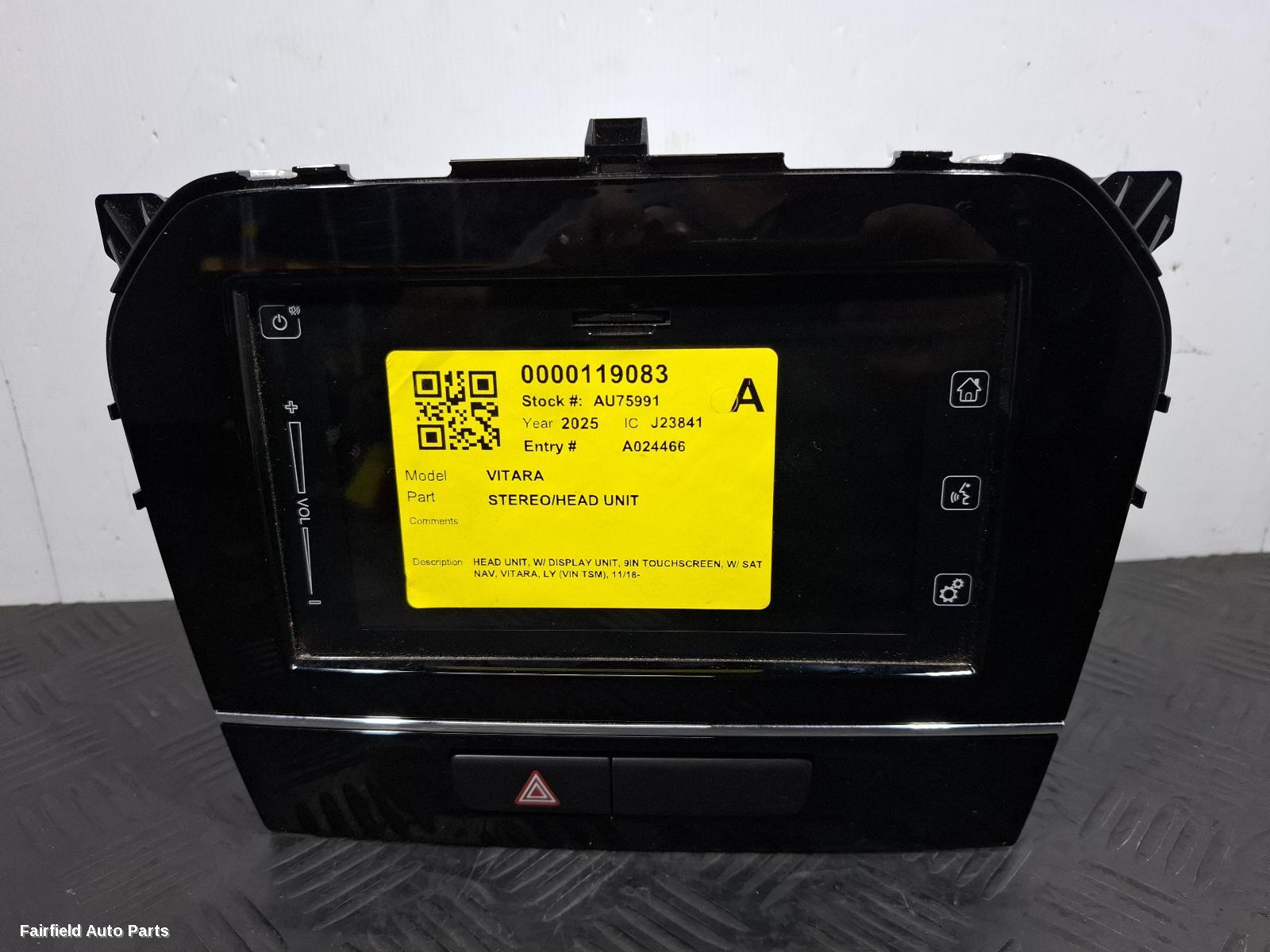 2018-2025 Suzuki Vitara Radio Cd Dvd Sat Tv