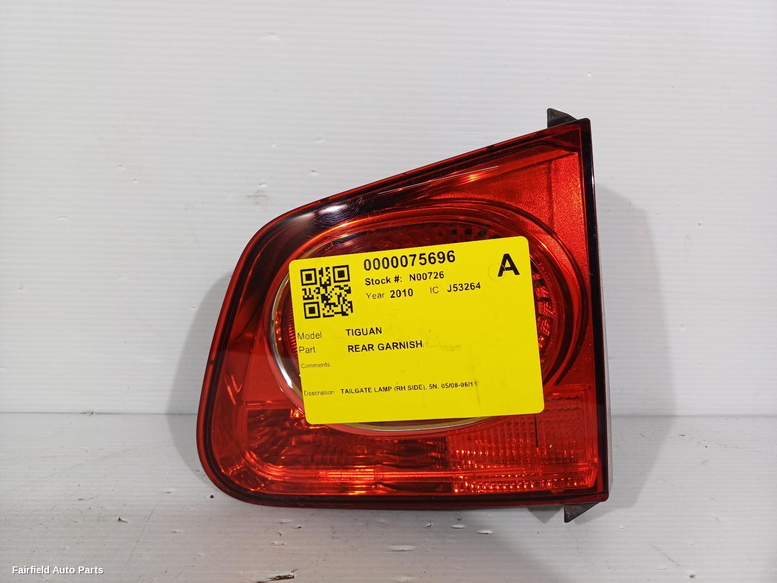 2008-2011 Volkswagen Tiguan Rear Garnish