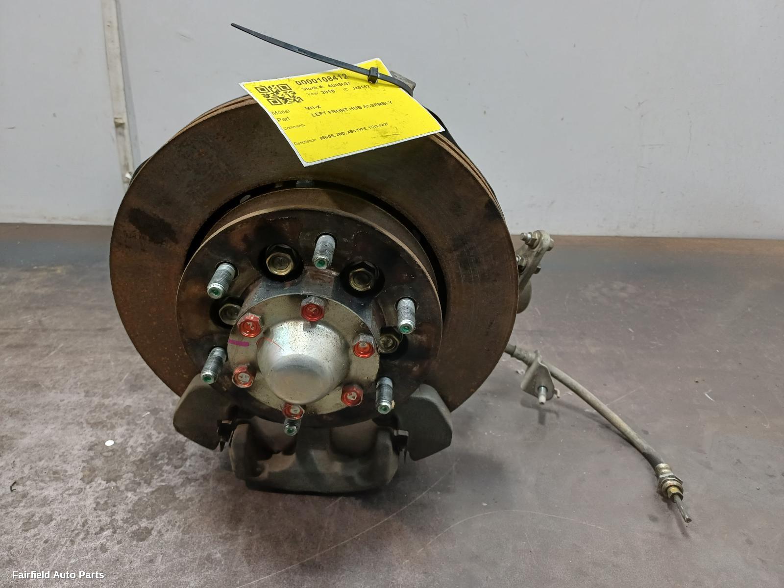 2013-2021 Isuzu Mu-x Left Front Hub Assembly