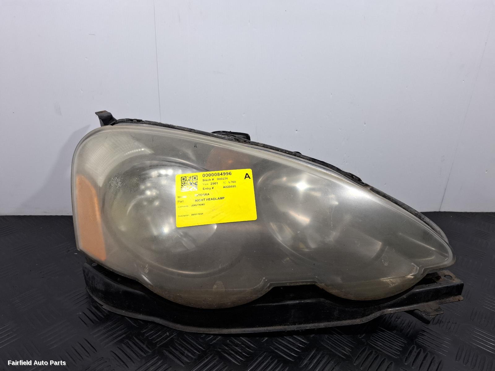 2001-2004 Honda Integra Right Headlamp