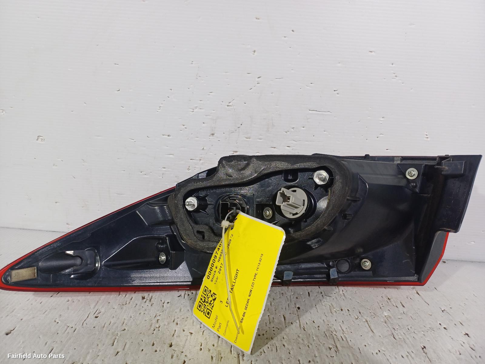 2013-2019 Mazda 3 Left Taillight