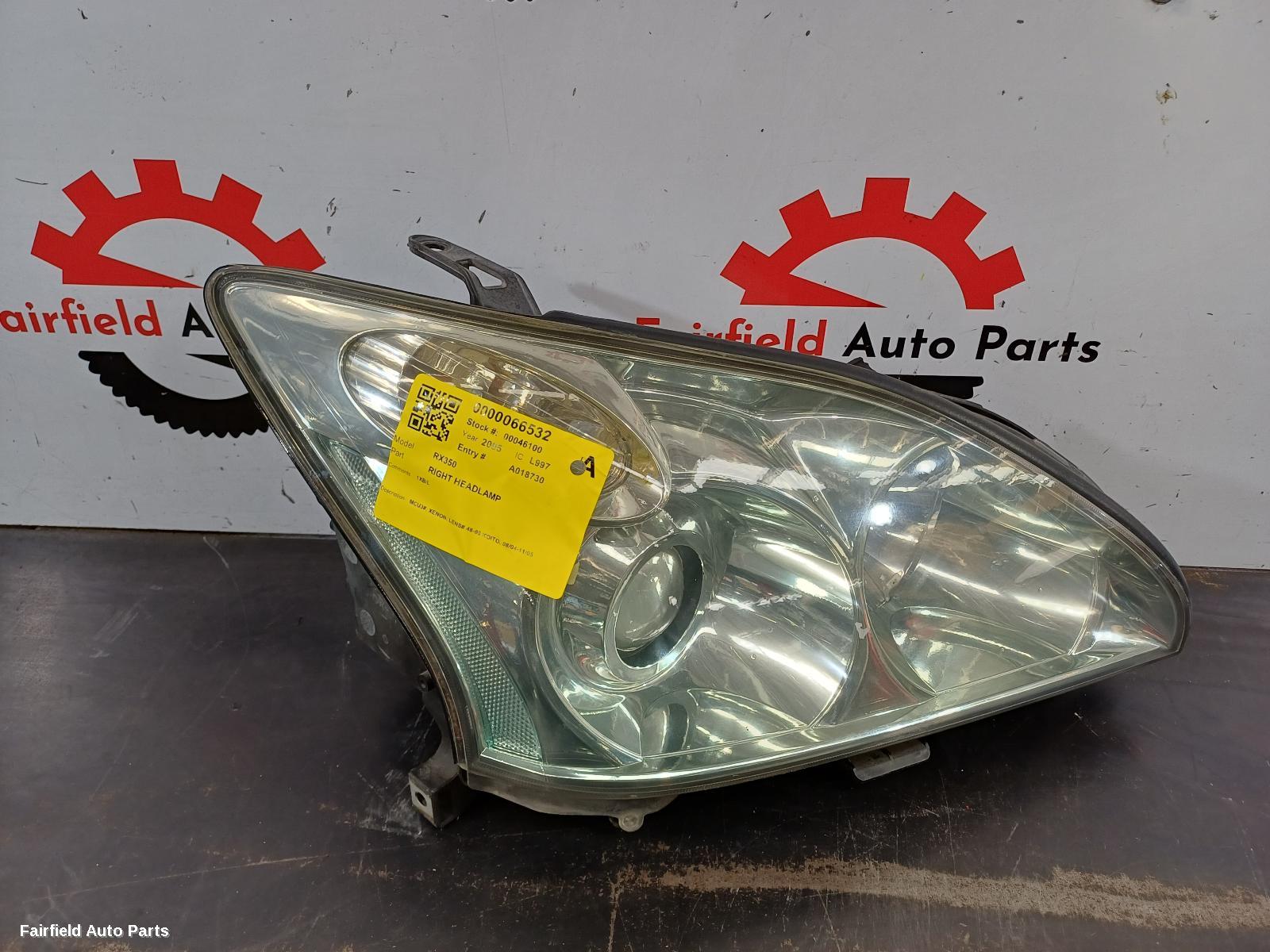 2004-2005 Lexus Rx Series Right Headlamp