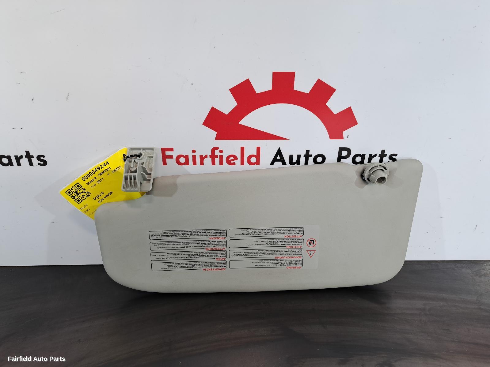 2007-2014 Nissan Dualis Sunvisor