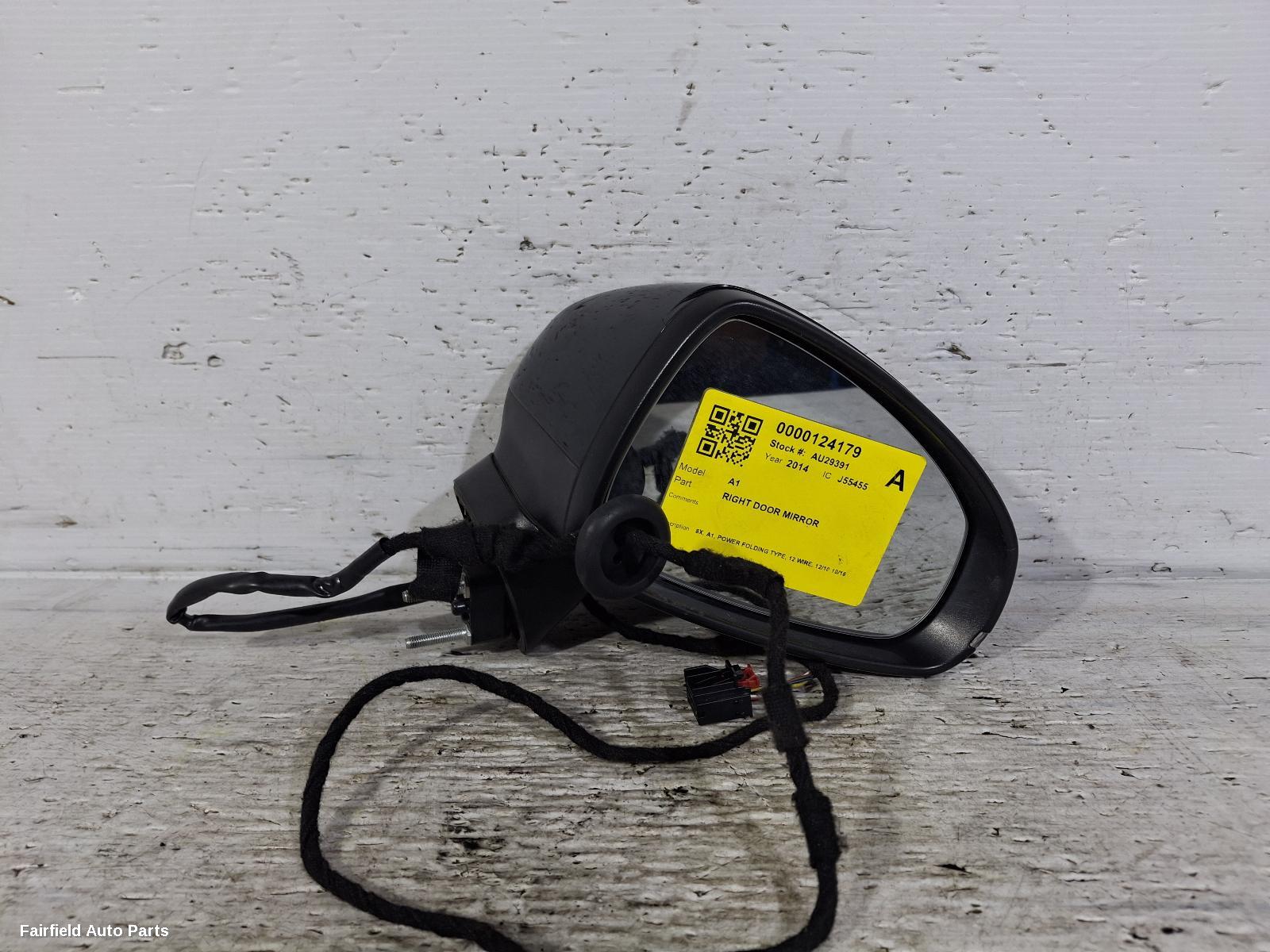 2010-2018 Audi A1 Right Door Mirror