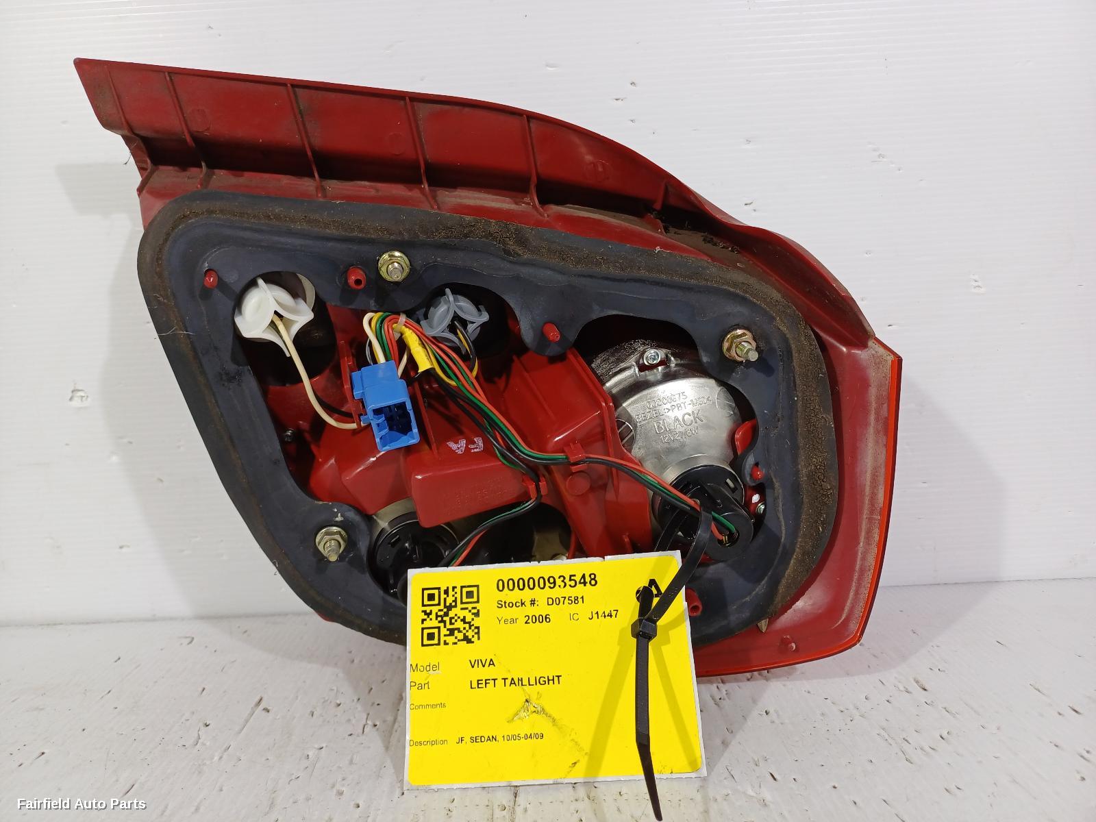 2005-2009 Holden Viva Left Taillight