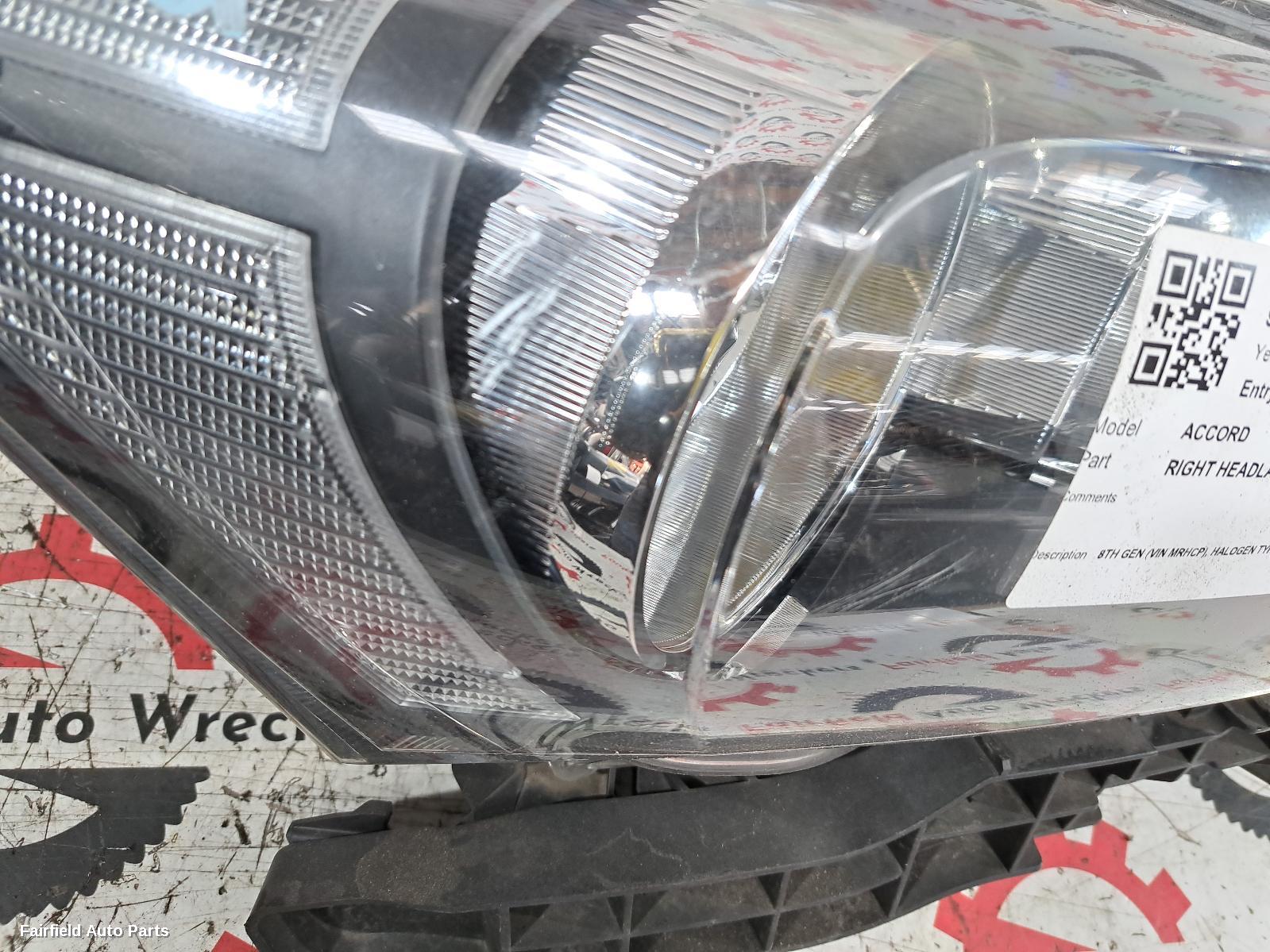 2011-2013 Honda Accord Right Headlamp