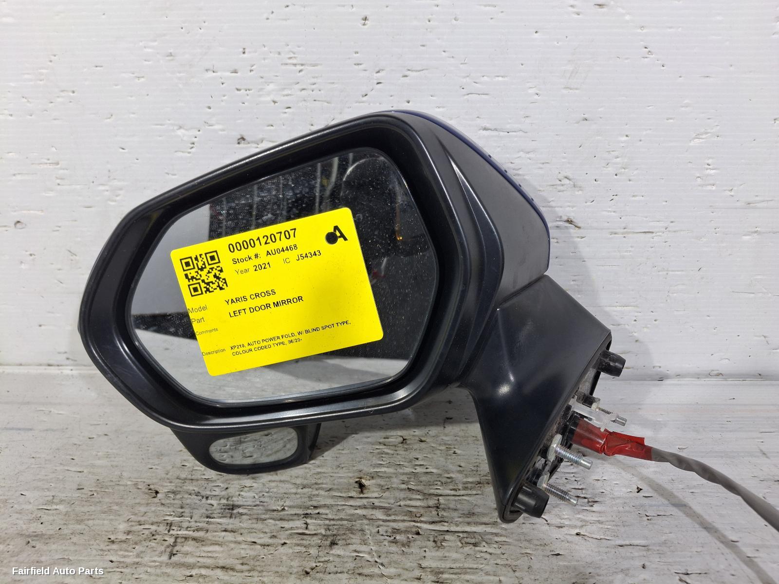 2020-2026 Toyota Yaris Cross Left Door Mirror